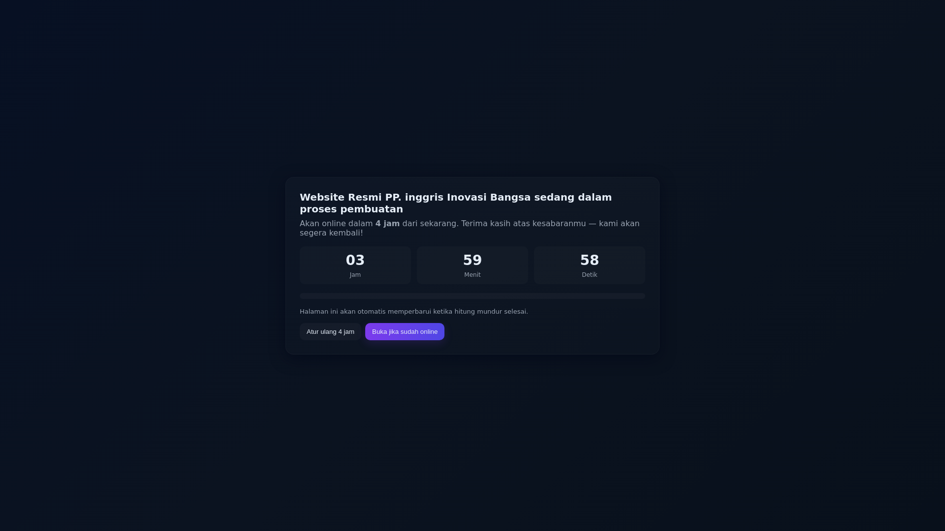 website screenshot of https://inggrisinovasibangsa.ponpes.id/
