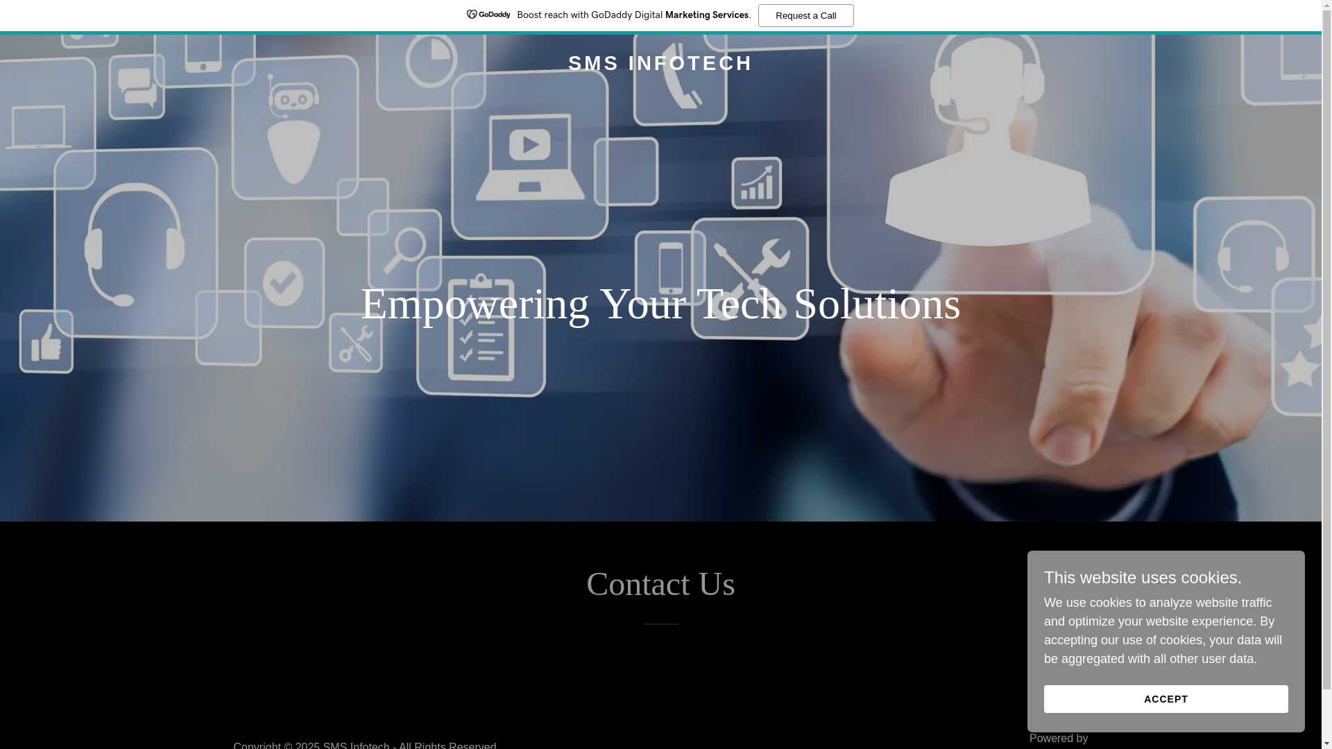 website screenshot of https://smsinfotechs.in/