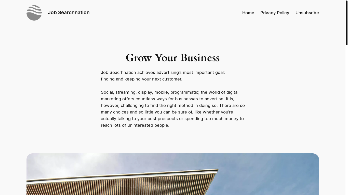 website screenshot of https://jobsearchnation.com/