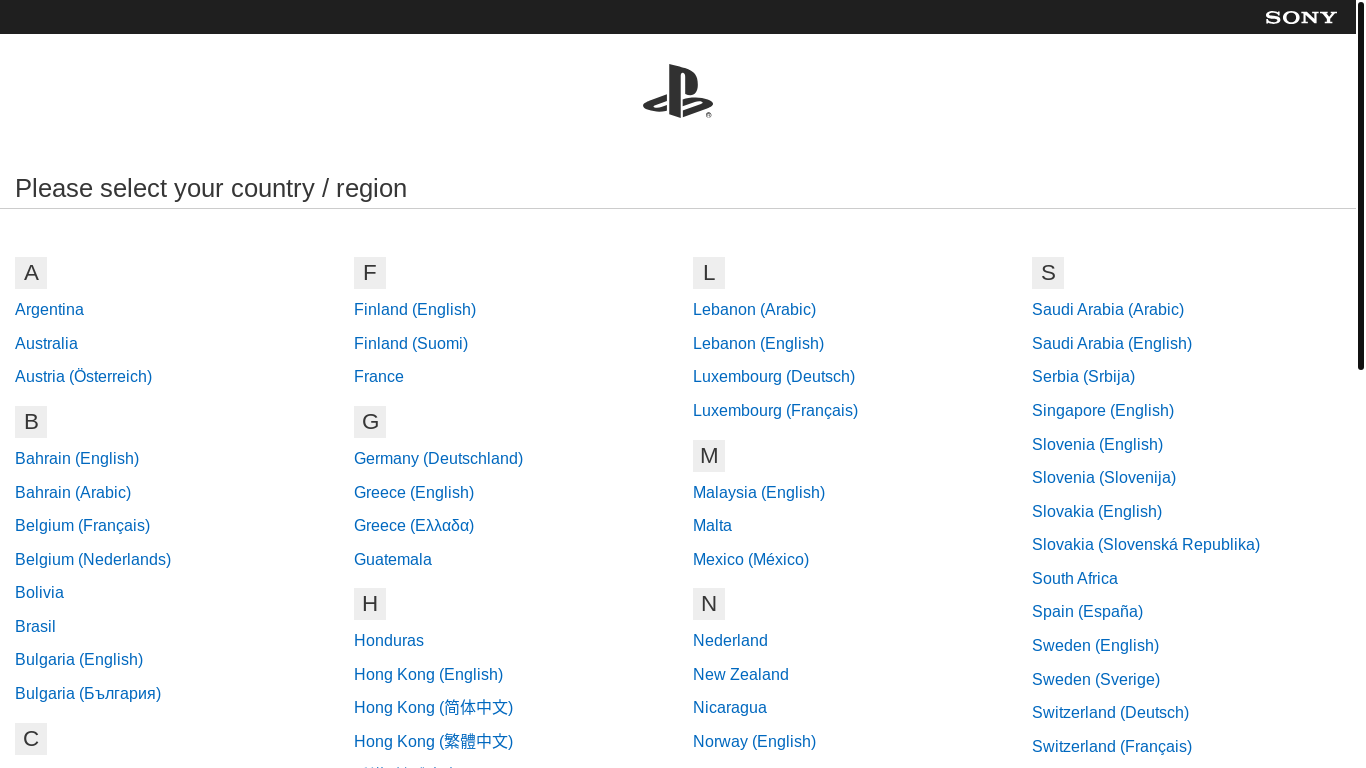 website screenshot of https://playstation.com/