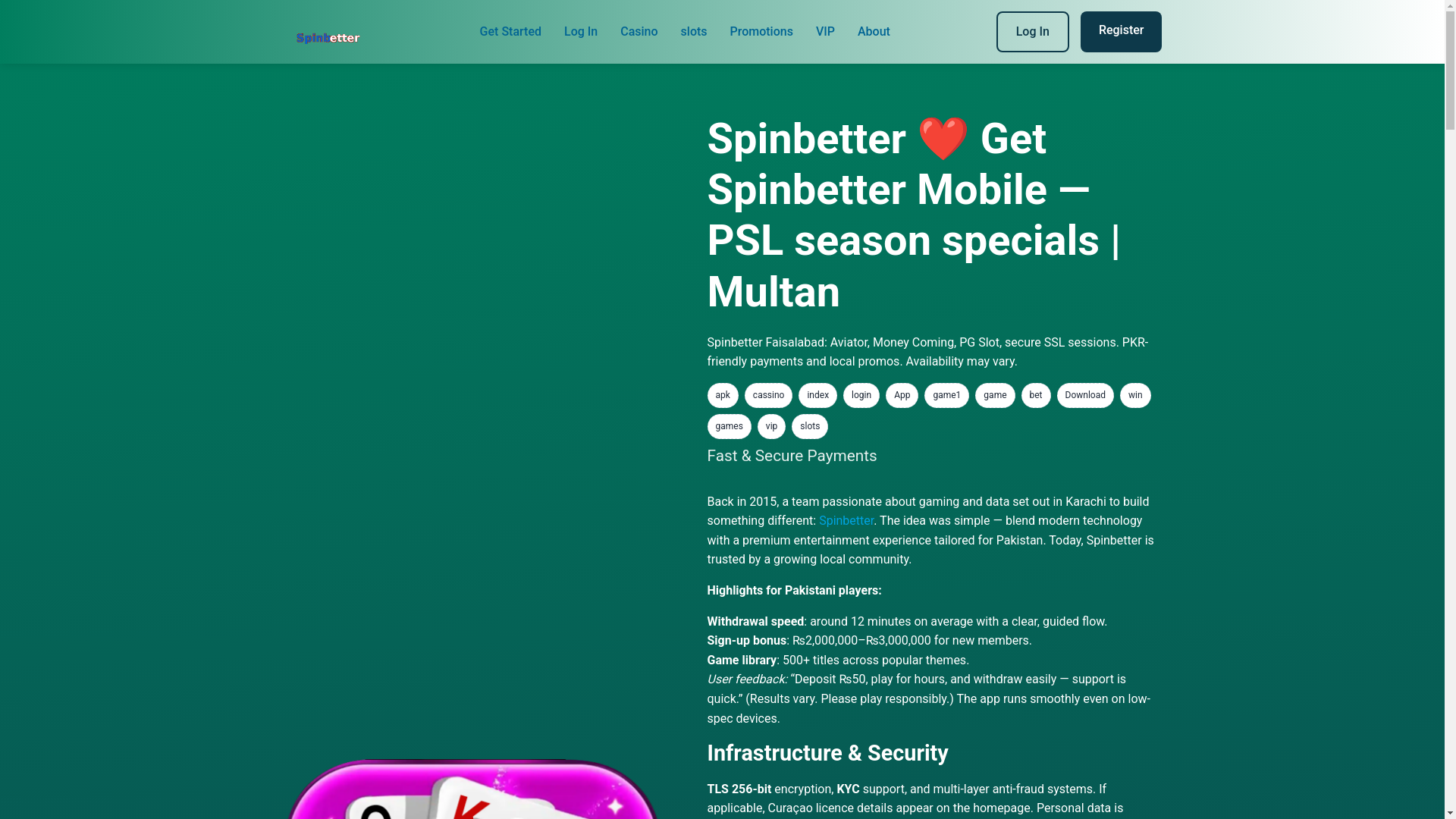 website screenshot of https://spinbetteri.com/
