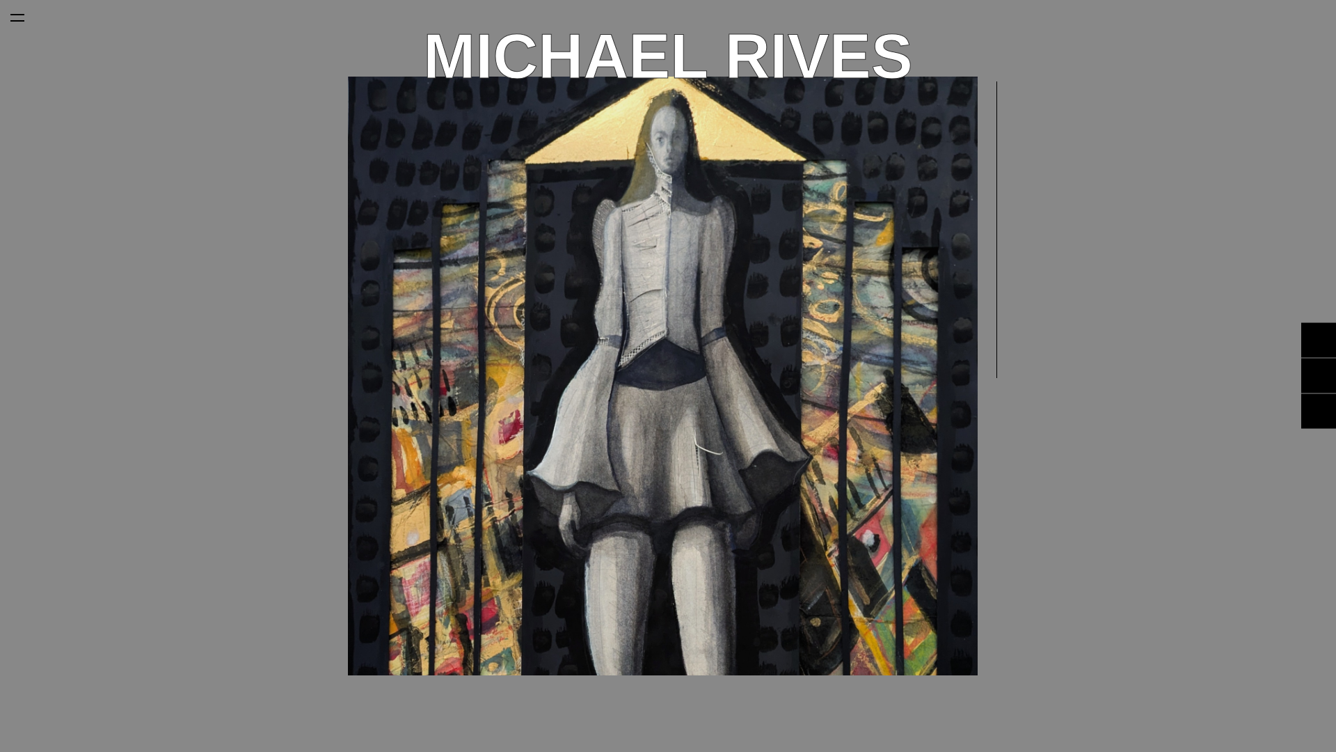 website screenshot of https://michaelrives.art/