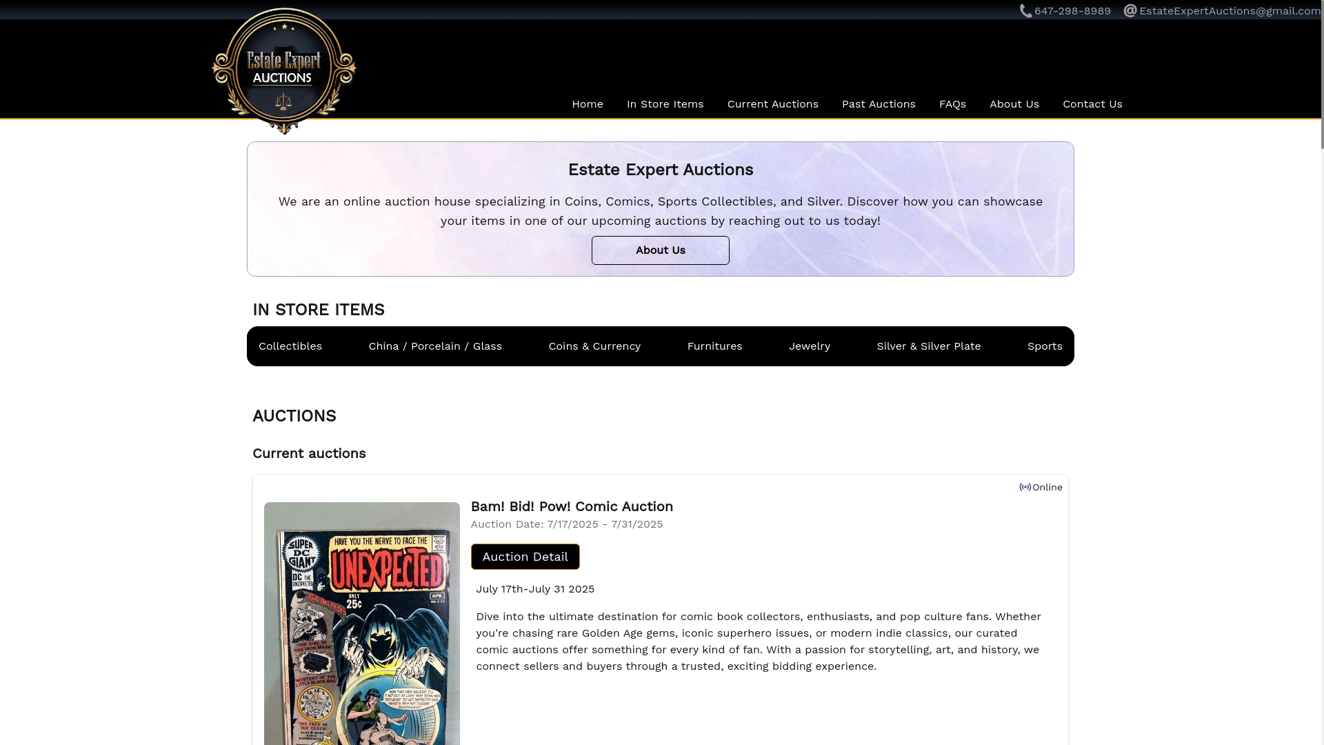 website screenshot of https://estateexpertauctions-com.pages.dev/