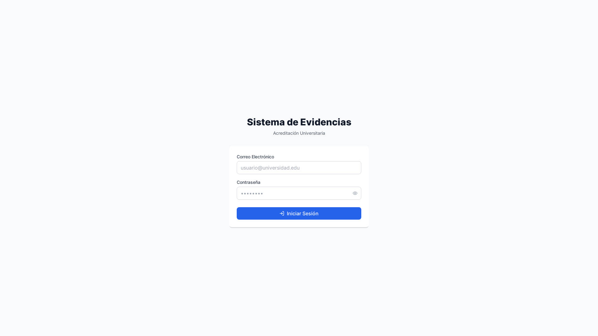 website screenshot of https://sistema-evidencias.pages.dev/