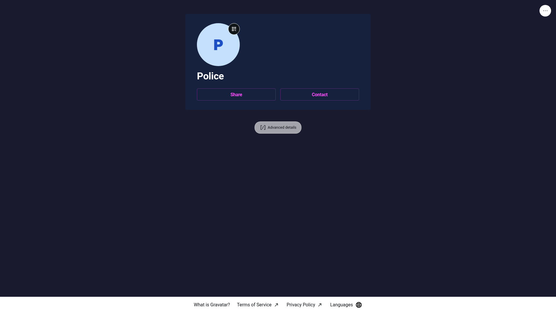 website screenshot of https://police911xp.bio/