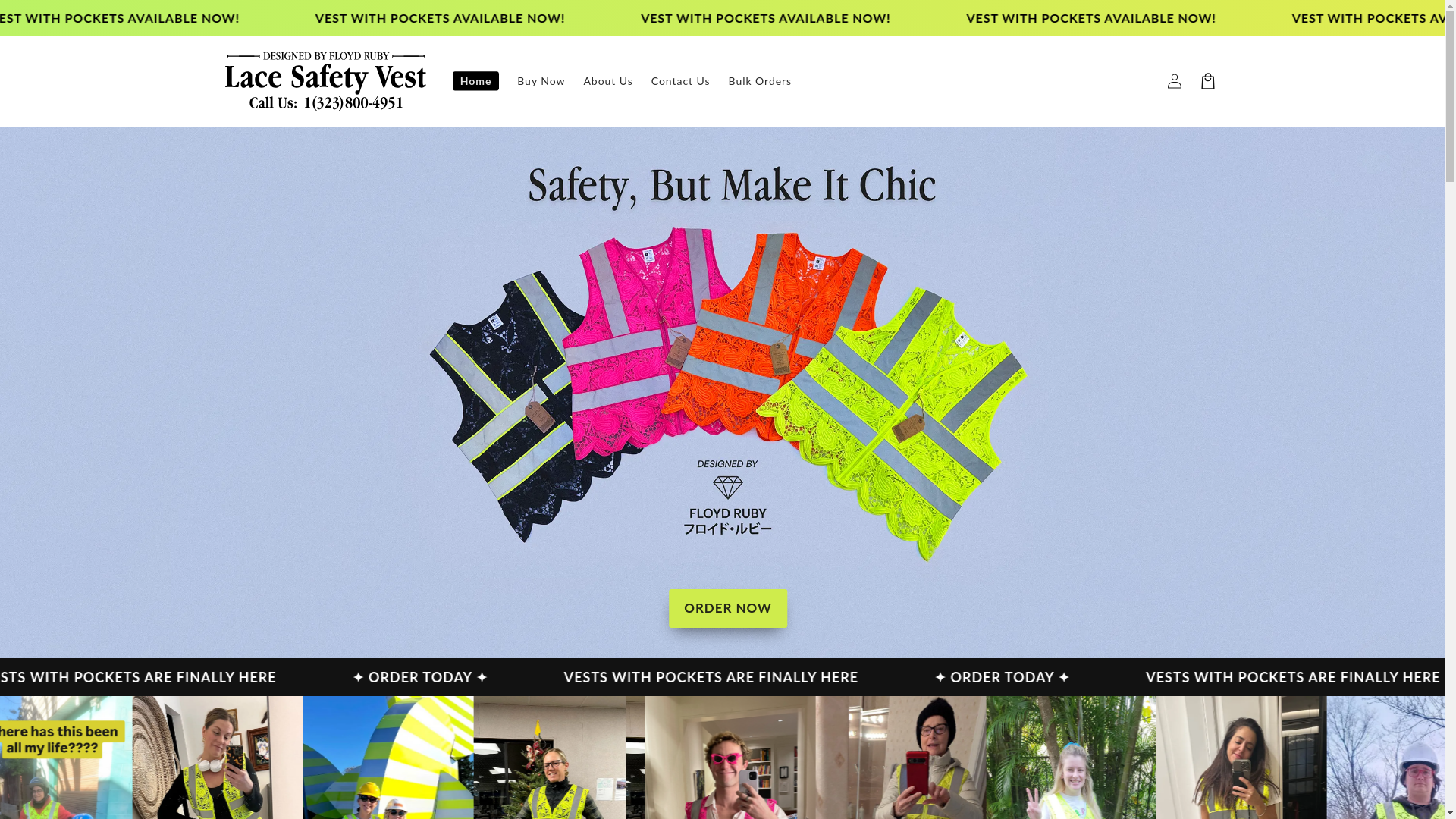 website screenshot of https://lacevest.com/