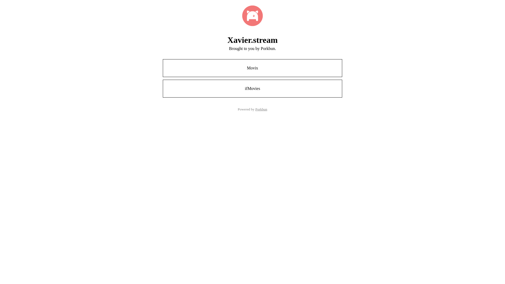 website screenshot of https://xavier.stream/