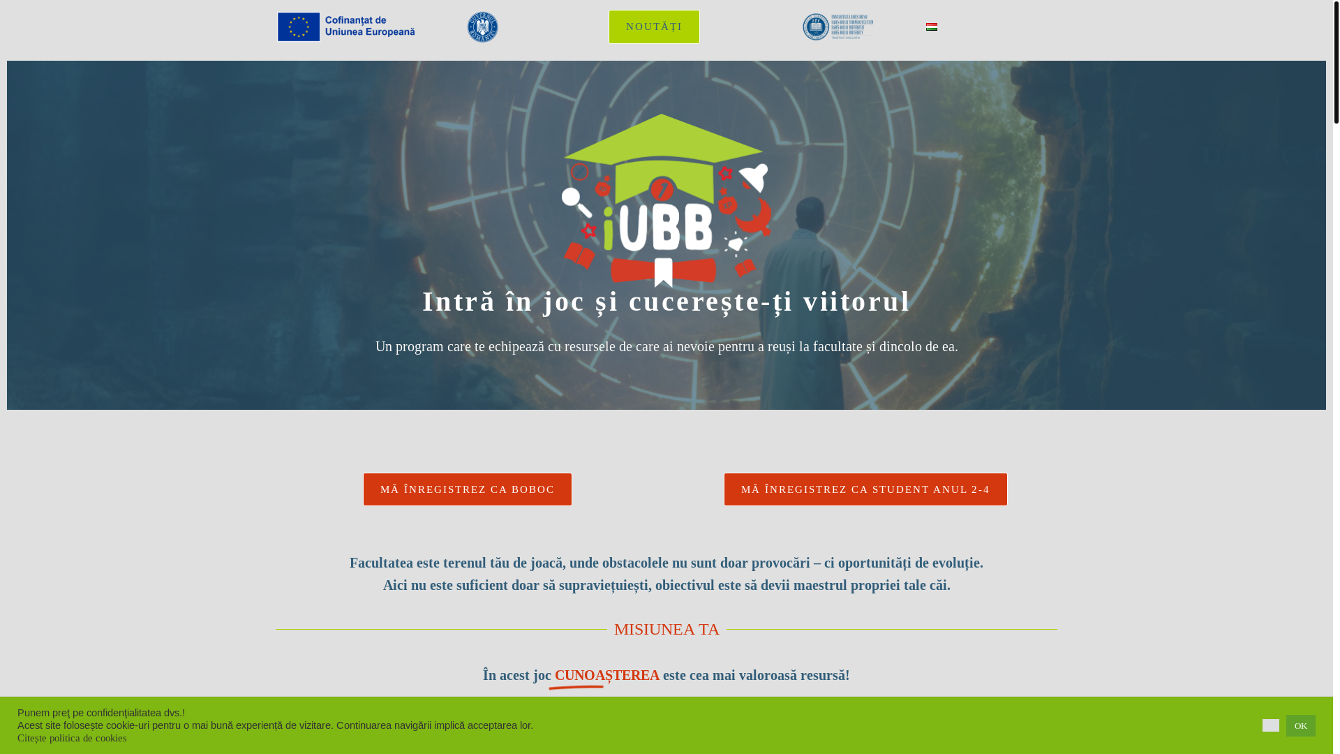 website screenshot of https://consilierecariera.ubbcluj.ro/iubb
