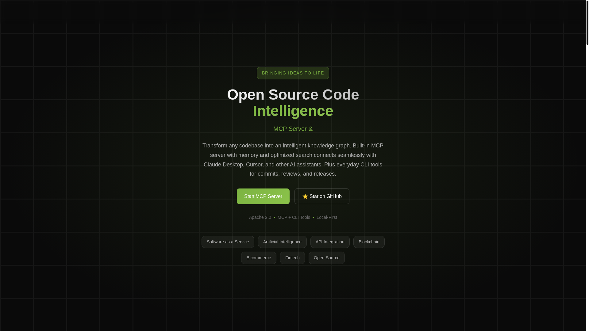 website screenshot of https://octocode.pages.dev/