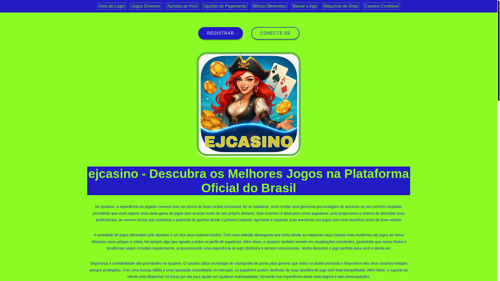 website screenshot of https://ejcasino-br.com/