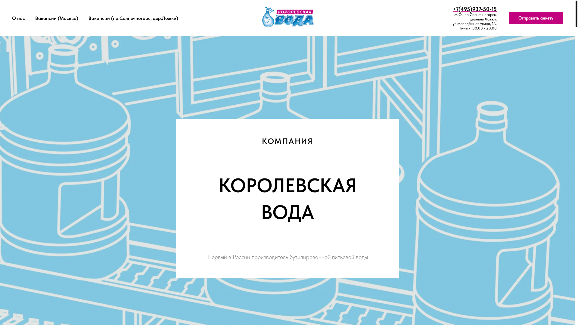 website screenshot of https://hrkingswater.ru/