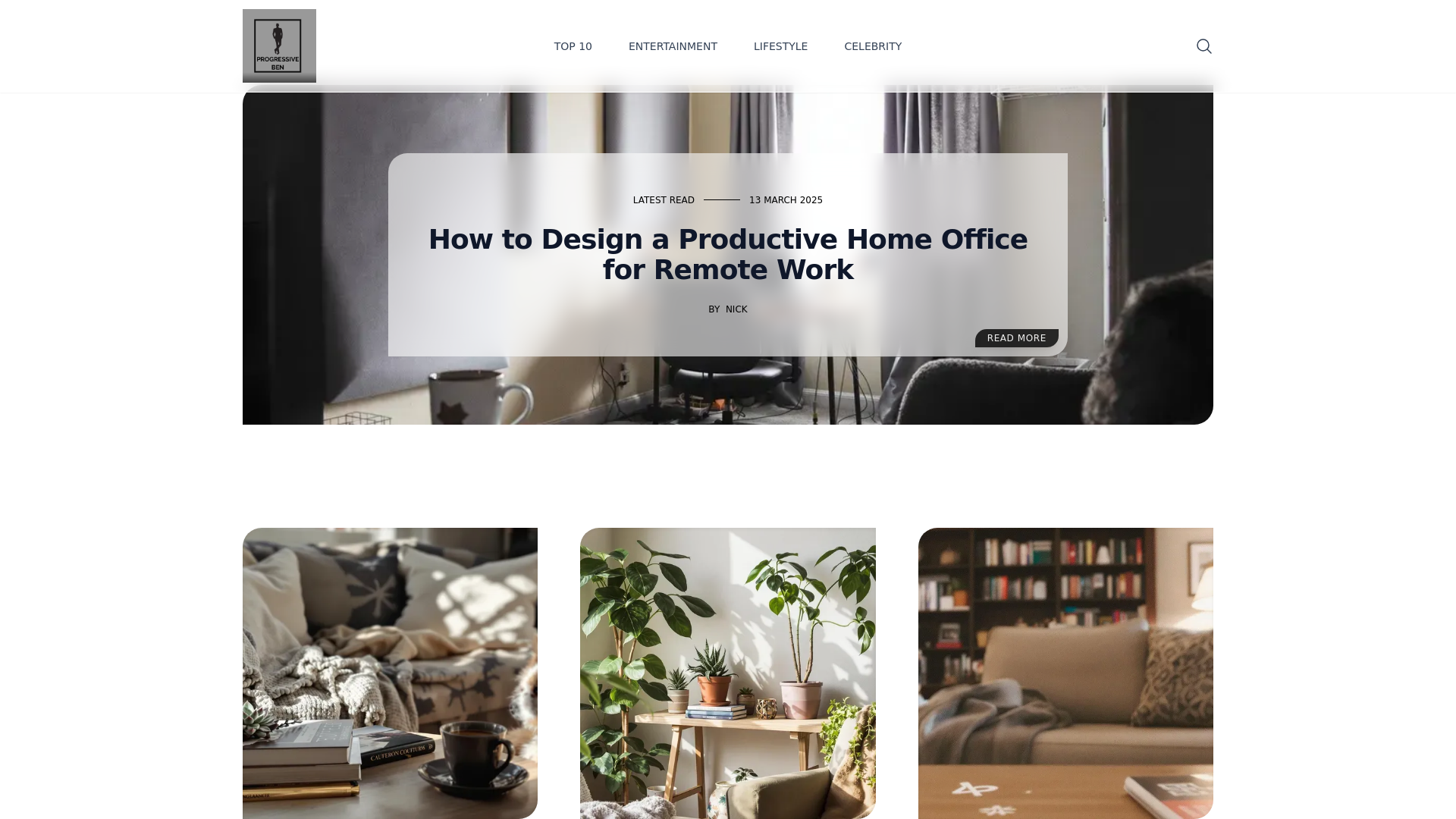 website screenshot of https://progressiveben.com/