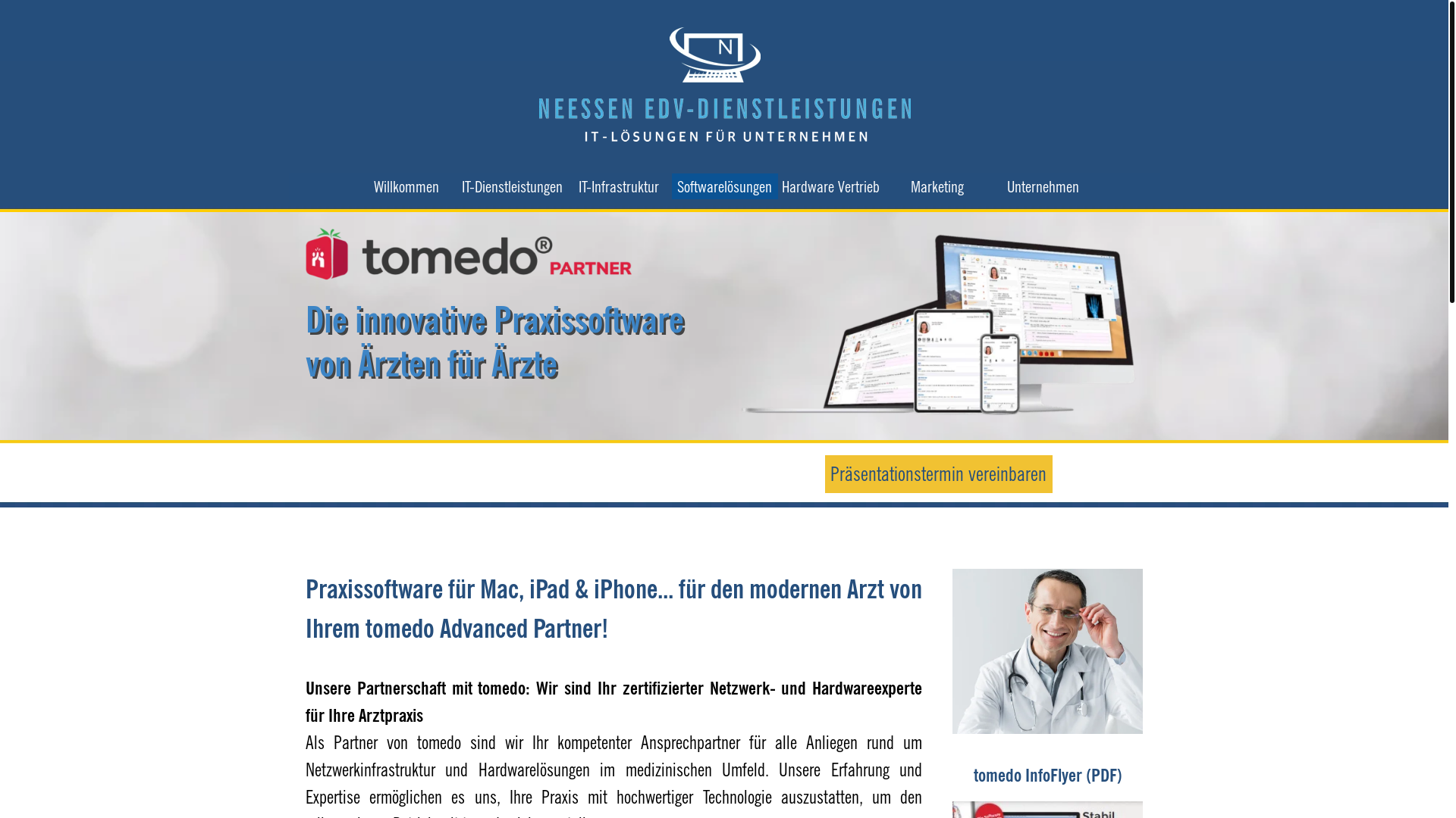 website screenshot of https://tomedo.blog/