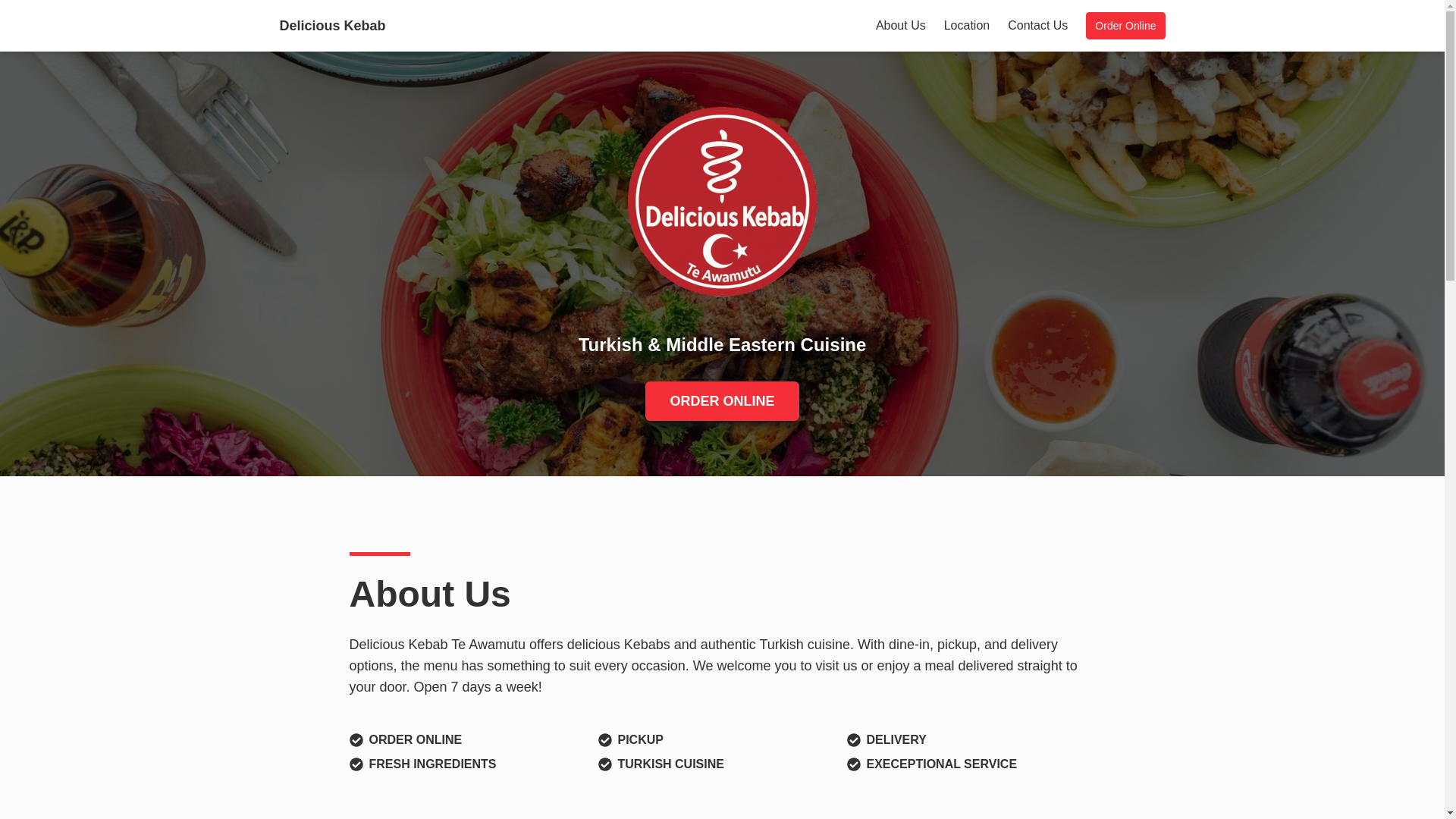 website screenshot of https://deliciouskebab.nz/