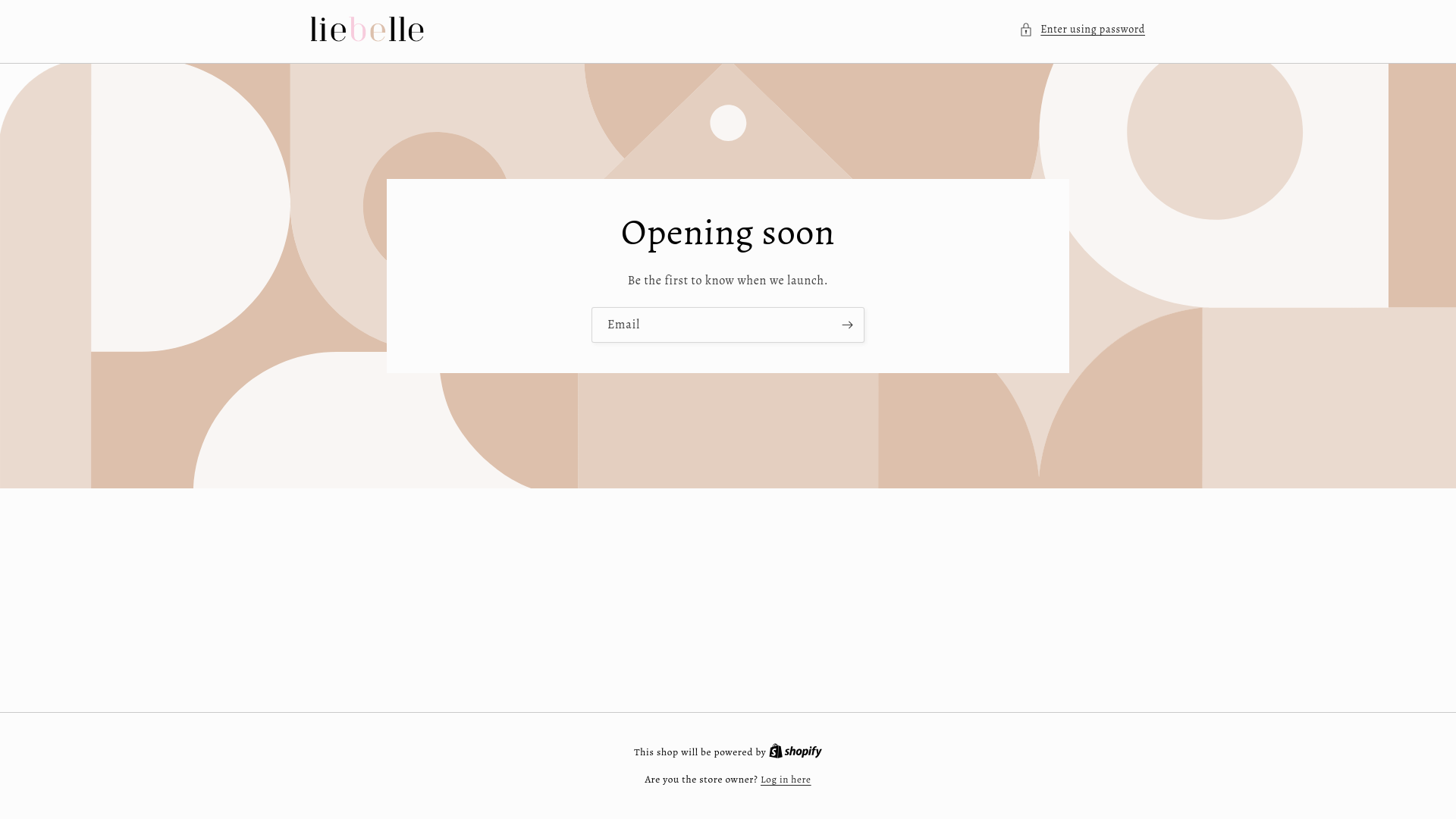 website screenshot of https://liebelleshop.com/
