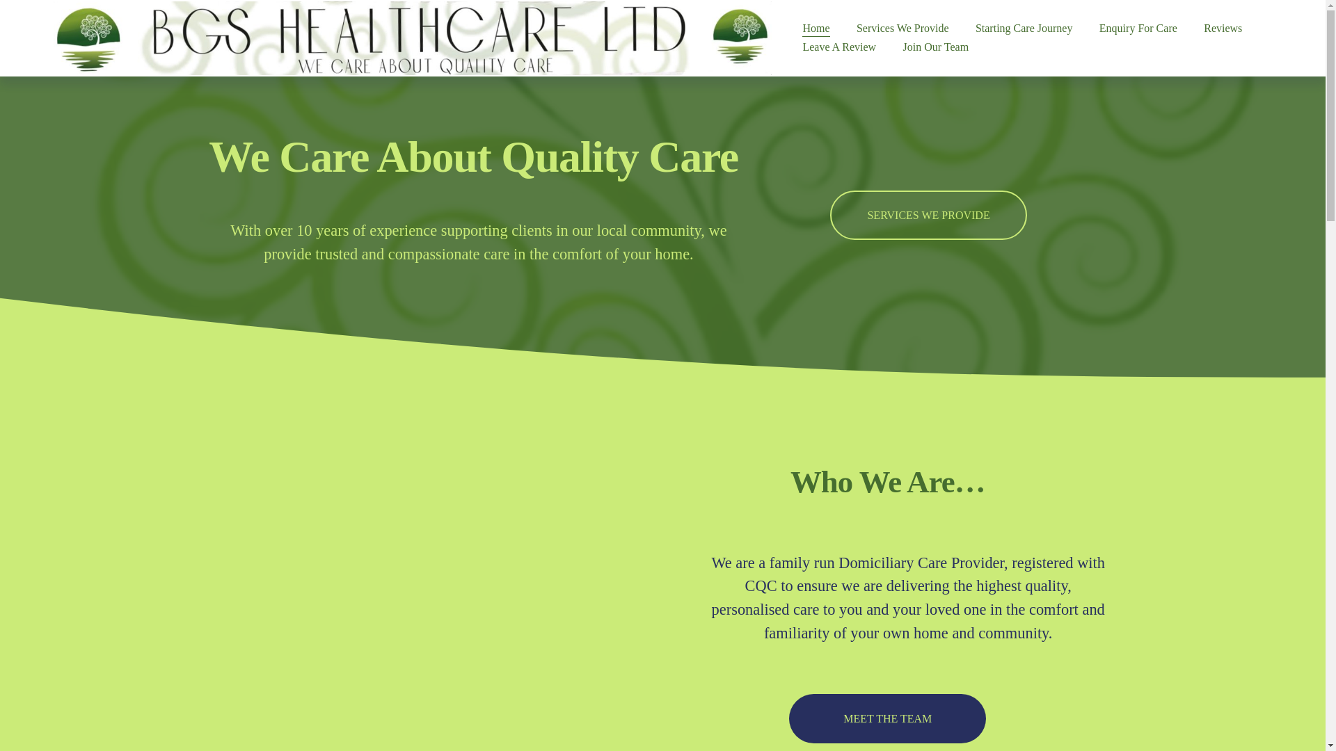 website screenshot of https://bgs-healthcare.co.uk/