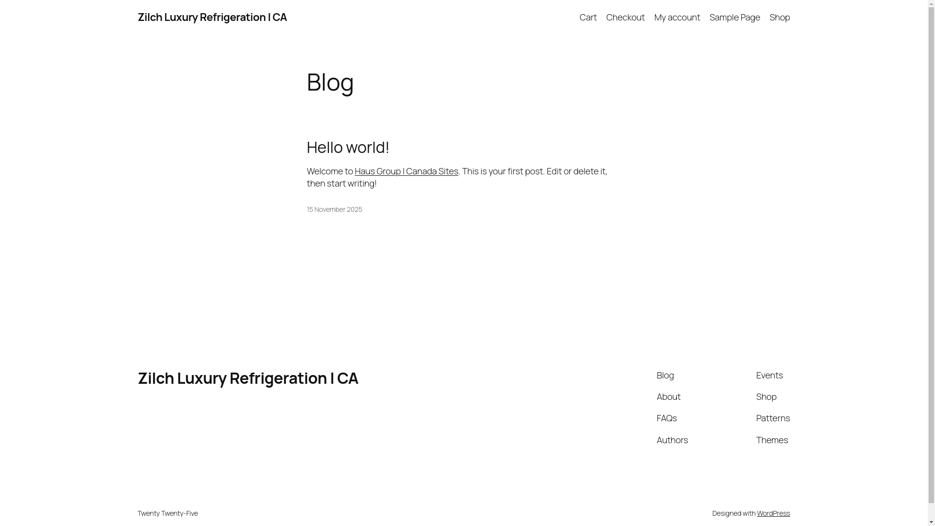 website screenshot of https://zilchdegree.ca/