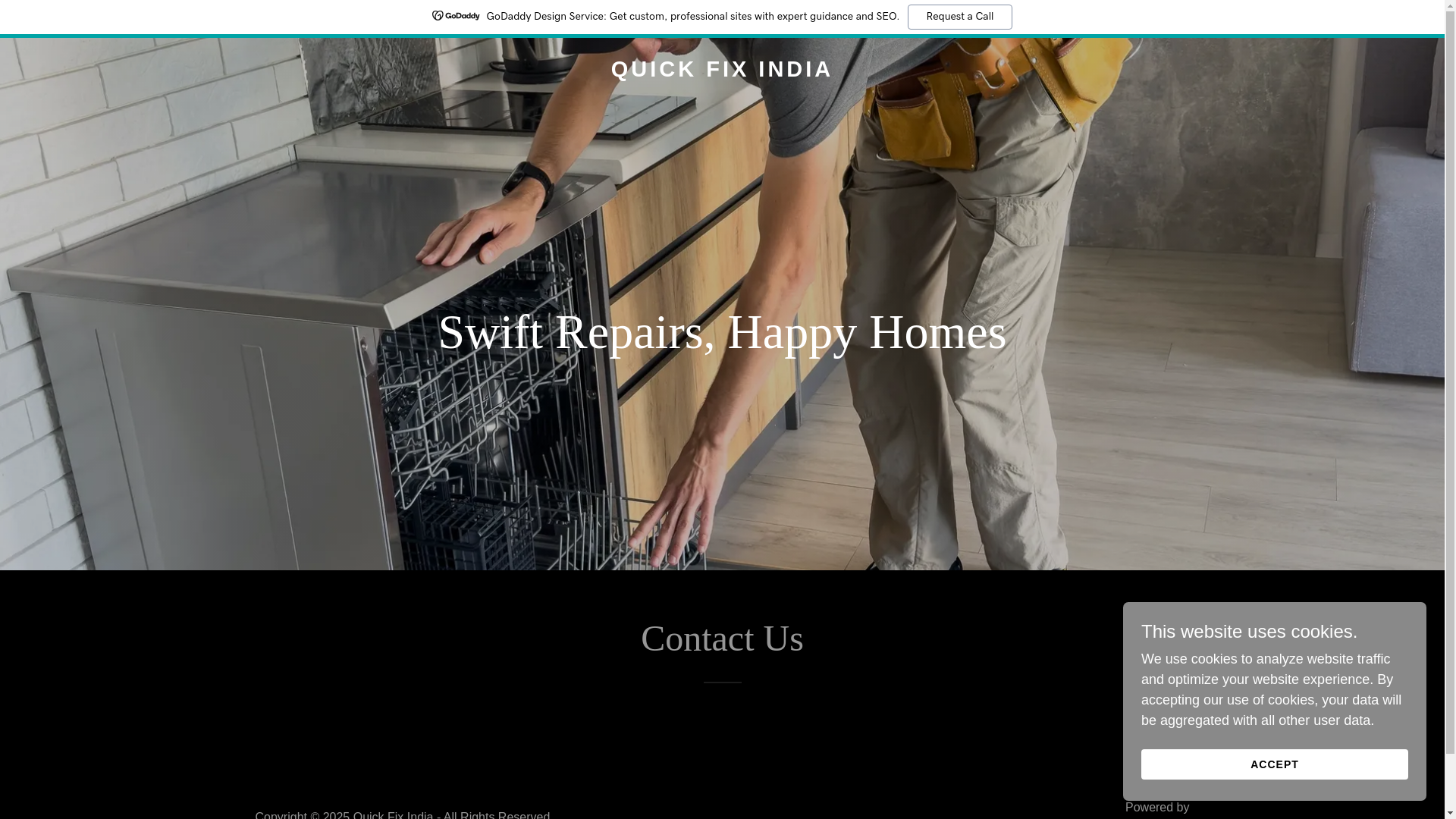 website screenshot of https://quickfixindia.co.in/