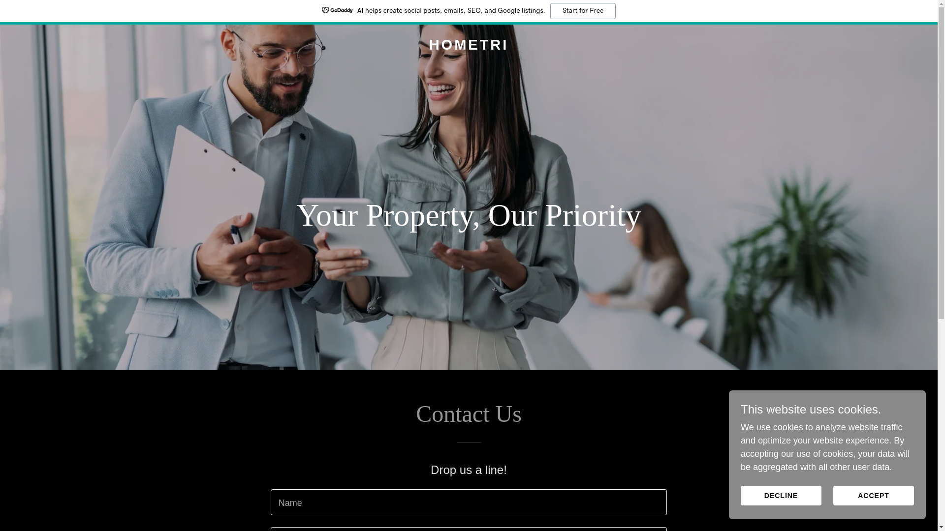 website screenshot of https://hometri.co.uk/