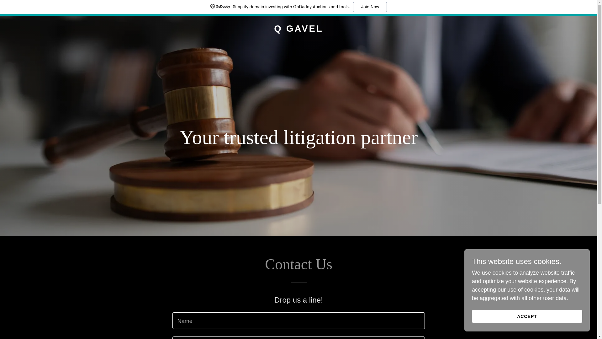 website screenshot of https://qgavel.com/