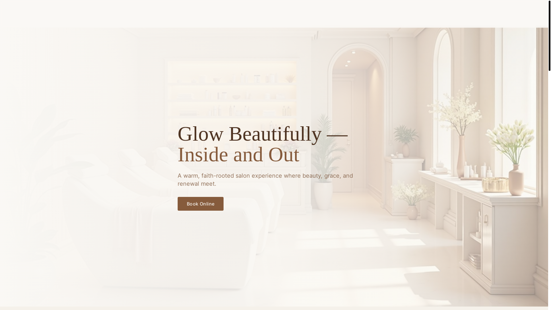 website screenshot of https://gracefulglow.now/