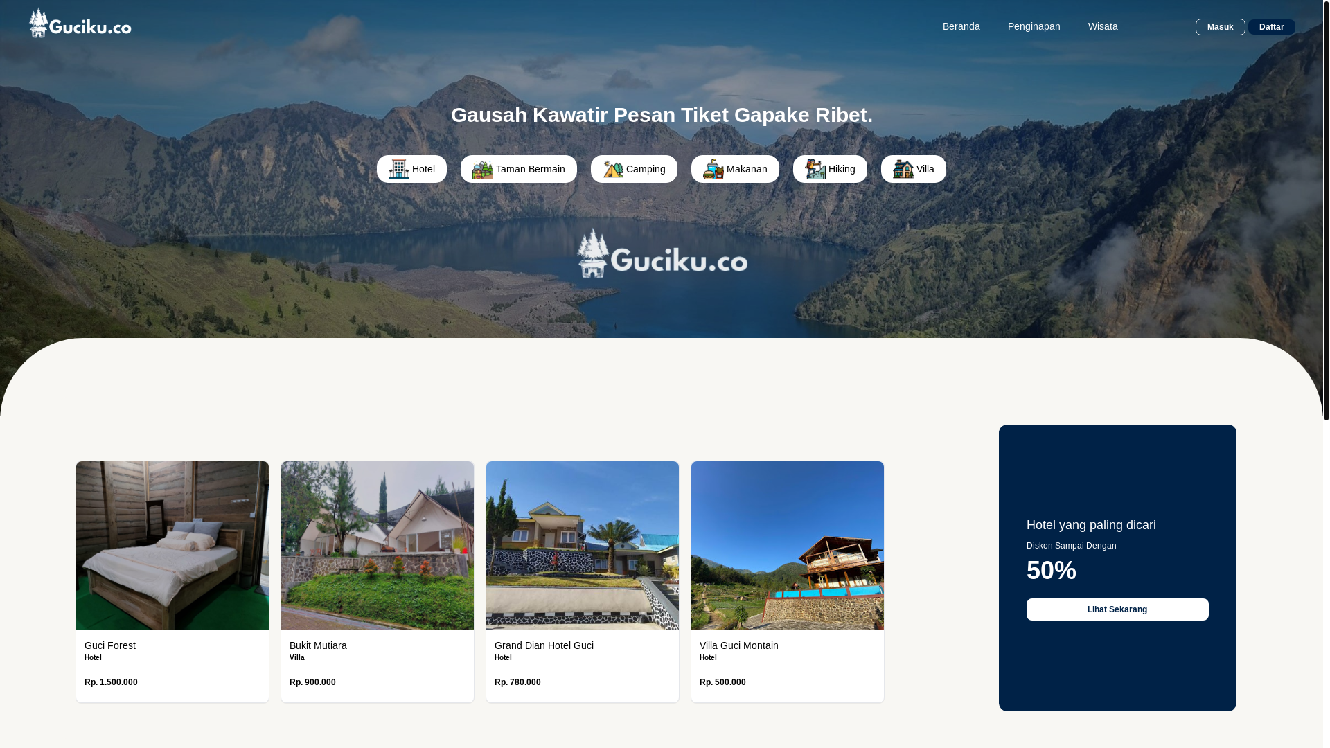 website screenshot of https://guciku.site/