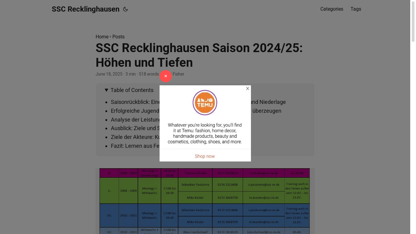 website screenshot of https://ssc-recklinghausen.pages.dev/