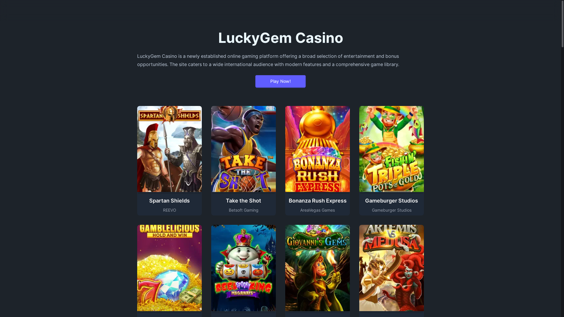website screenshot of https://luckygemcasino1-com.pages.dev/