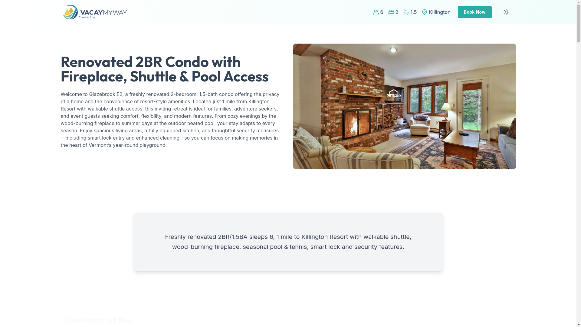 website screenshot of https://maplehaven.villas/