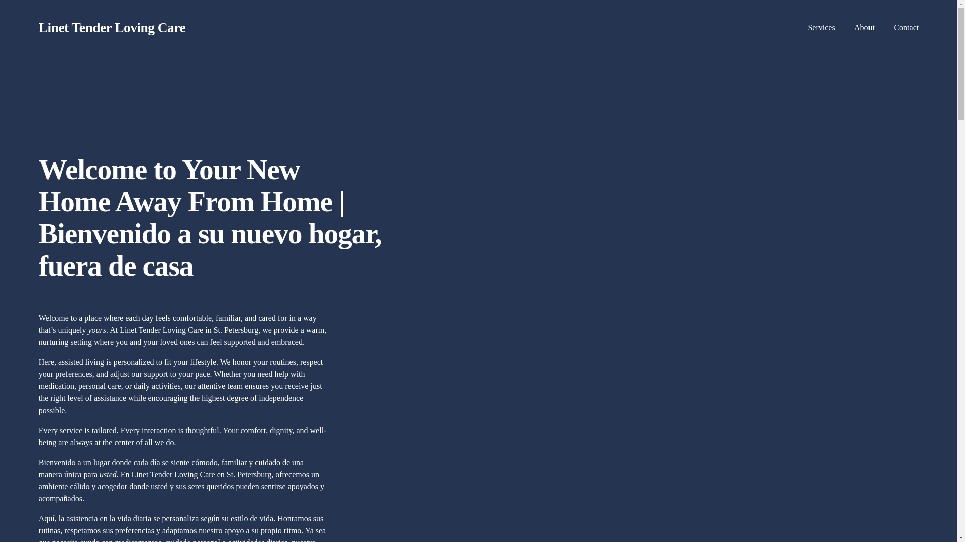 website screenshot of https://linettenderlovingcare.com/