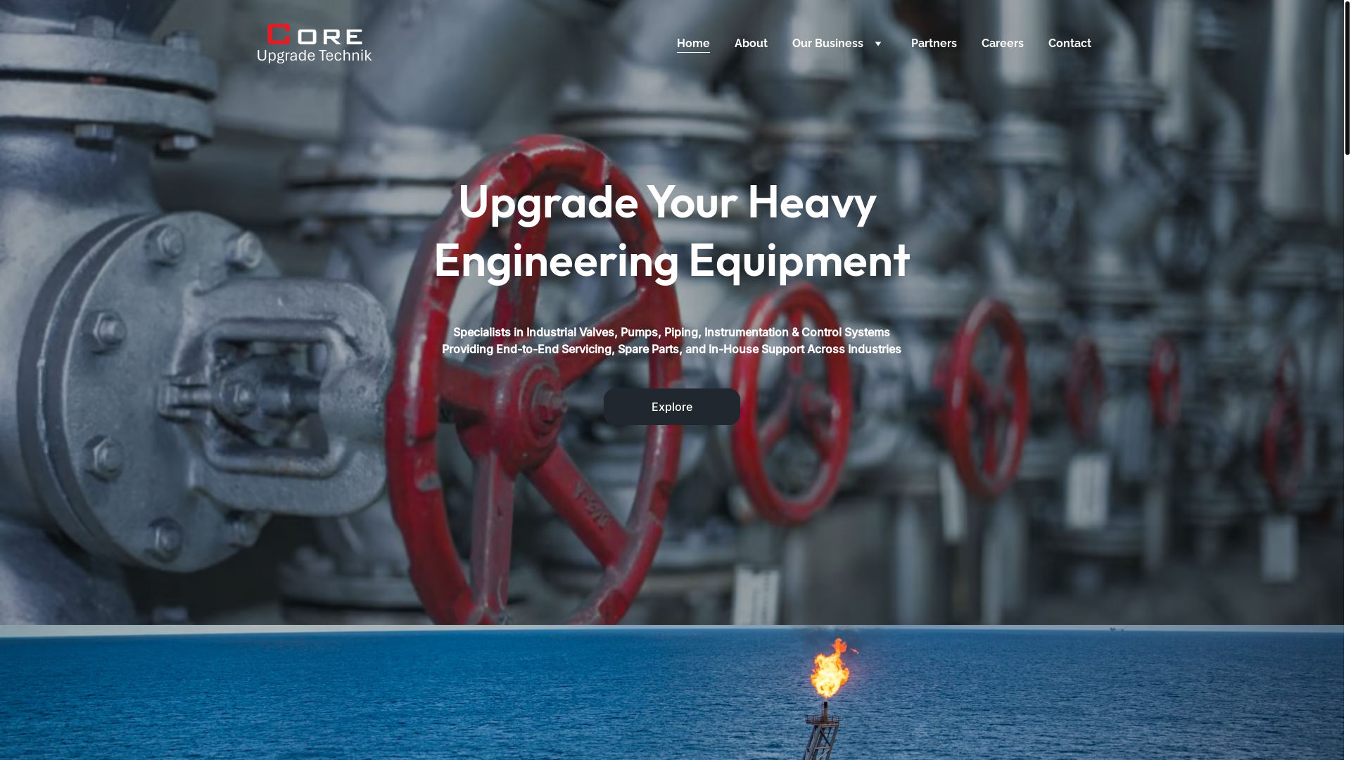 website screenshot of https://coreupgradetechnik.tech/