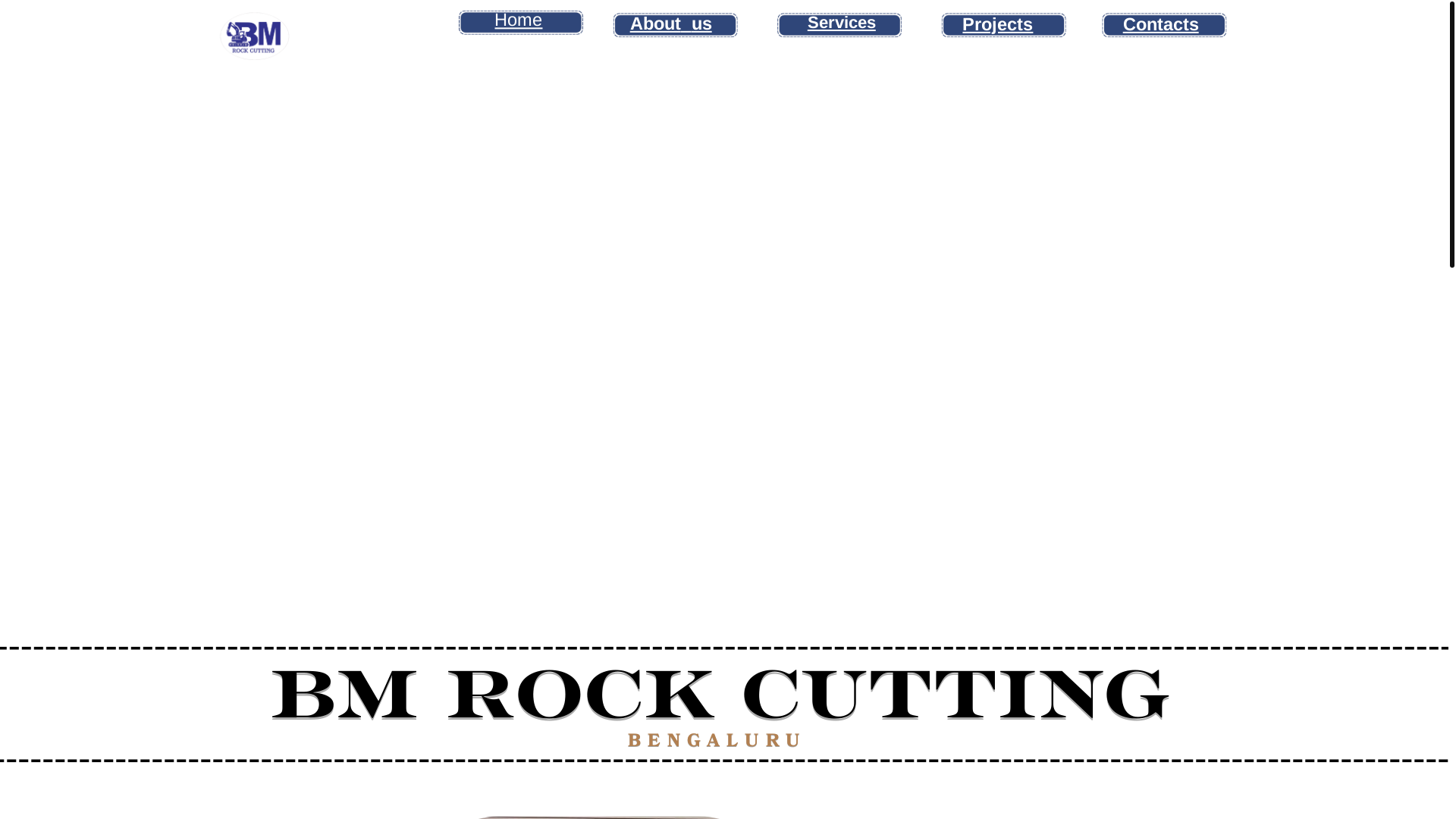 website screenshot of https://bmrockcutting.com/