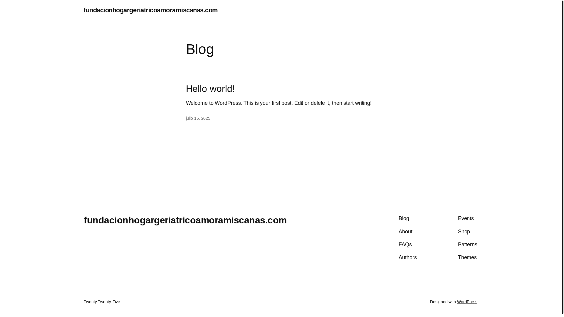 website screenshot of https://fundacionhogargeriatricoamoramiscanas.com/