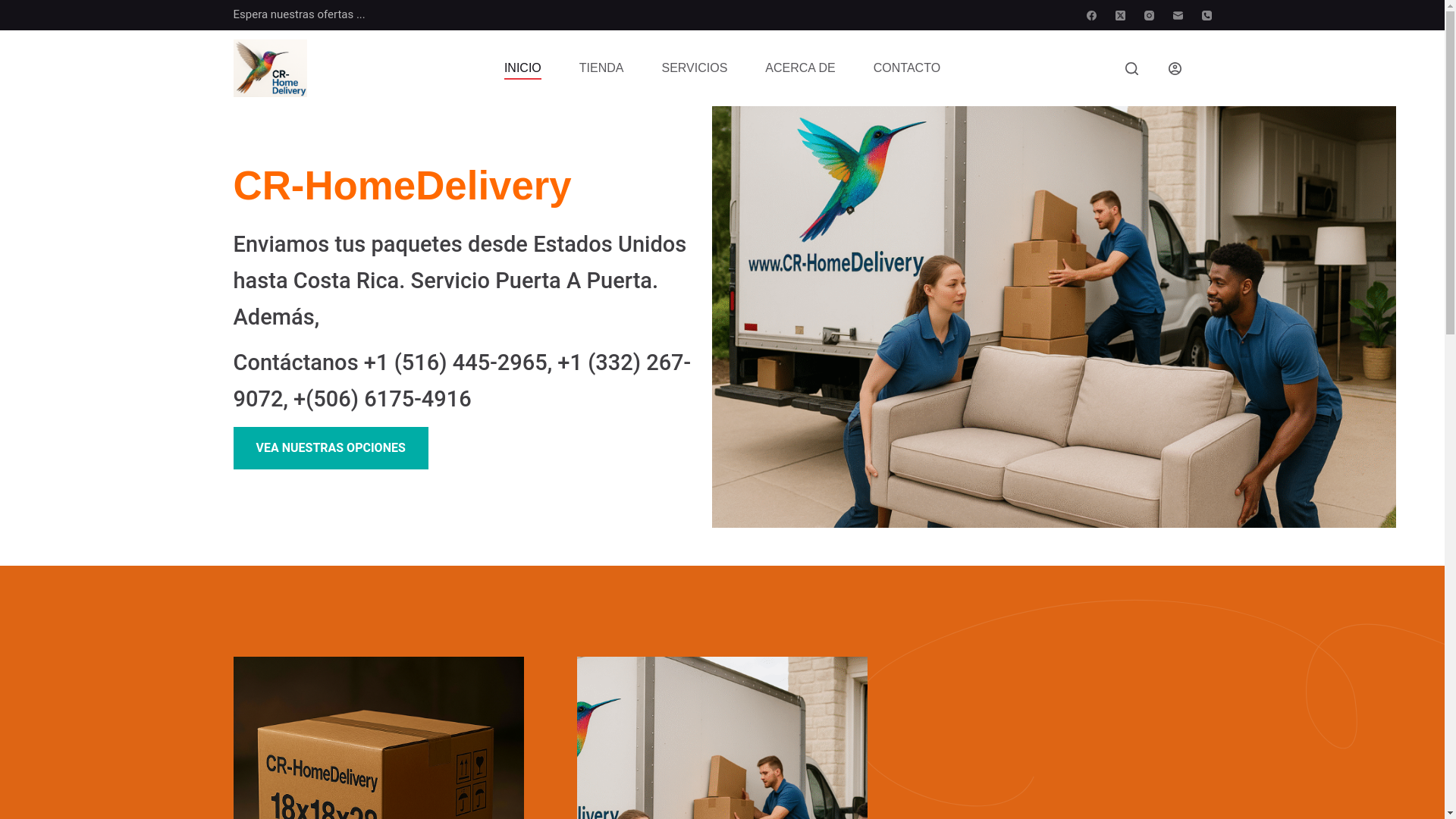 website screenshot of https://cr-homedelivery.com/