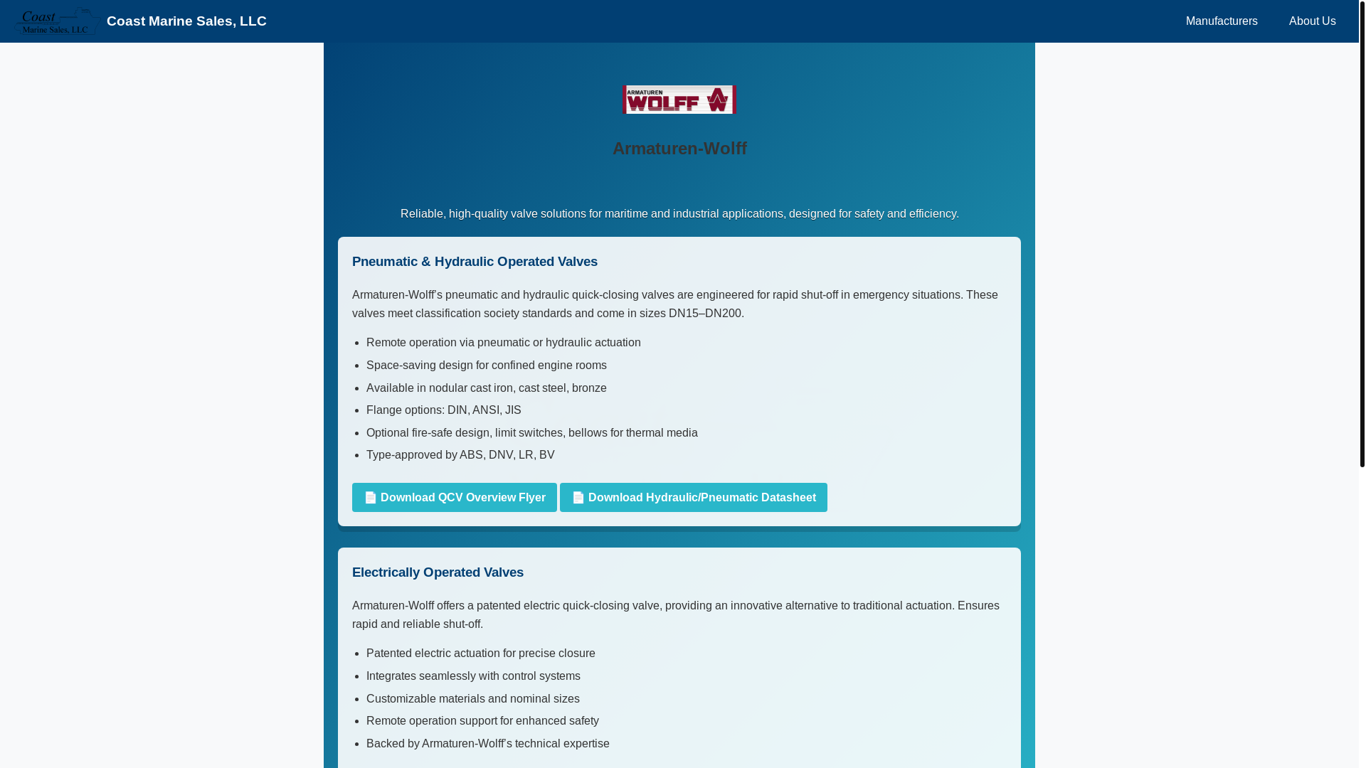 website screenshot of https://coastmarinepreview.pages.dev/