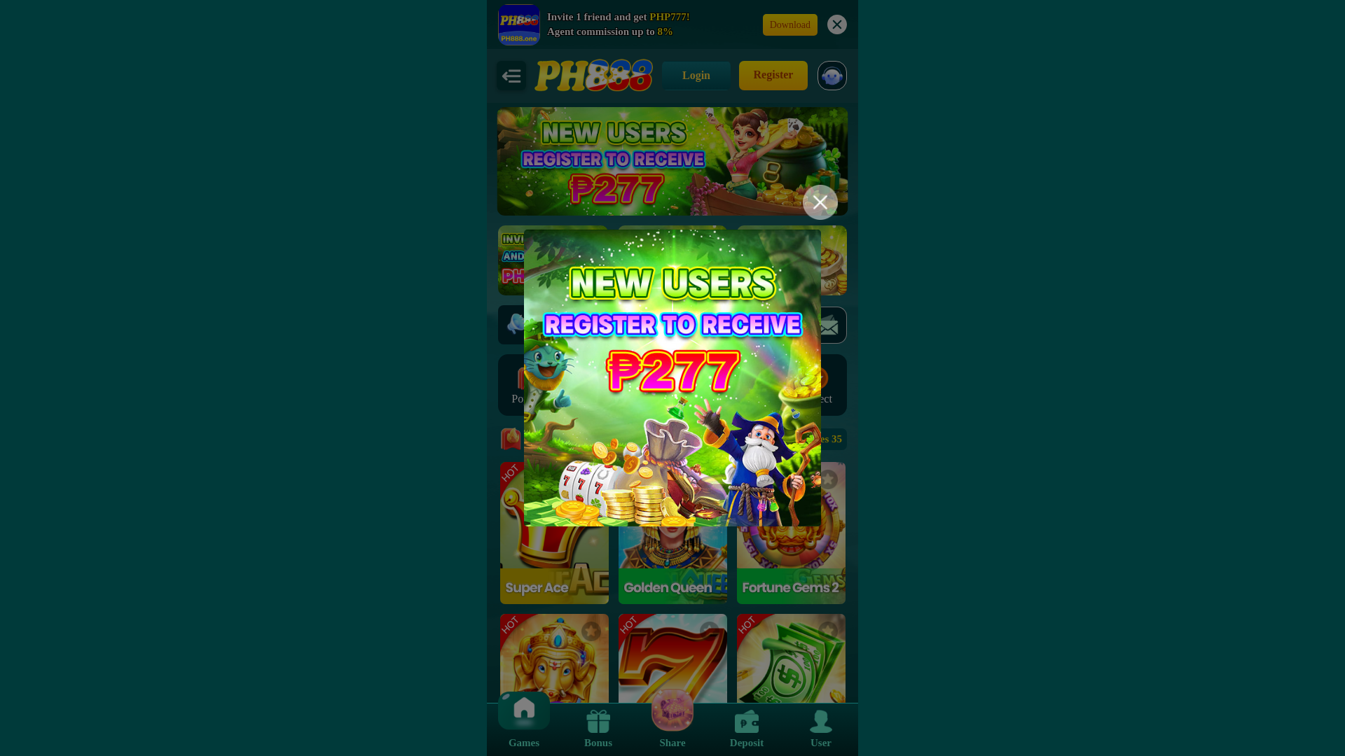 website screenshot of https://ph888.art/