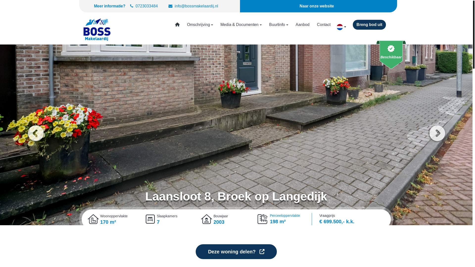 website screenshot of https://laansloot8.nl/