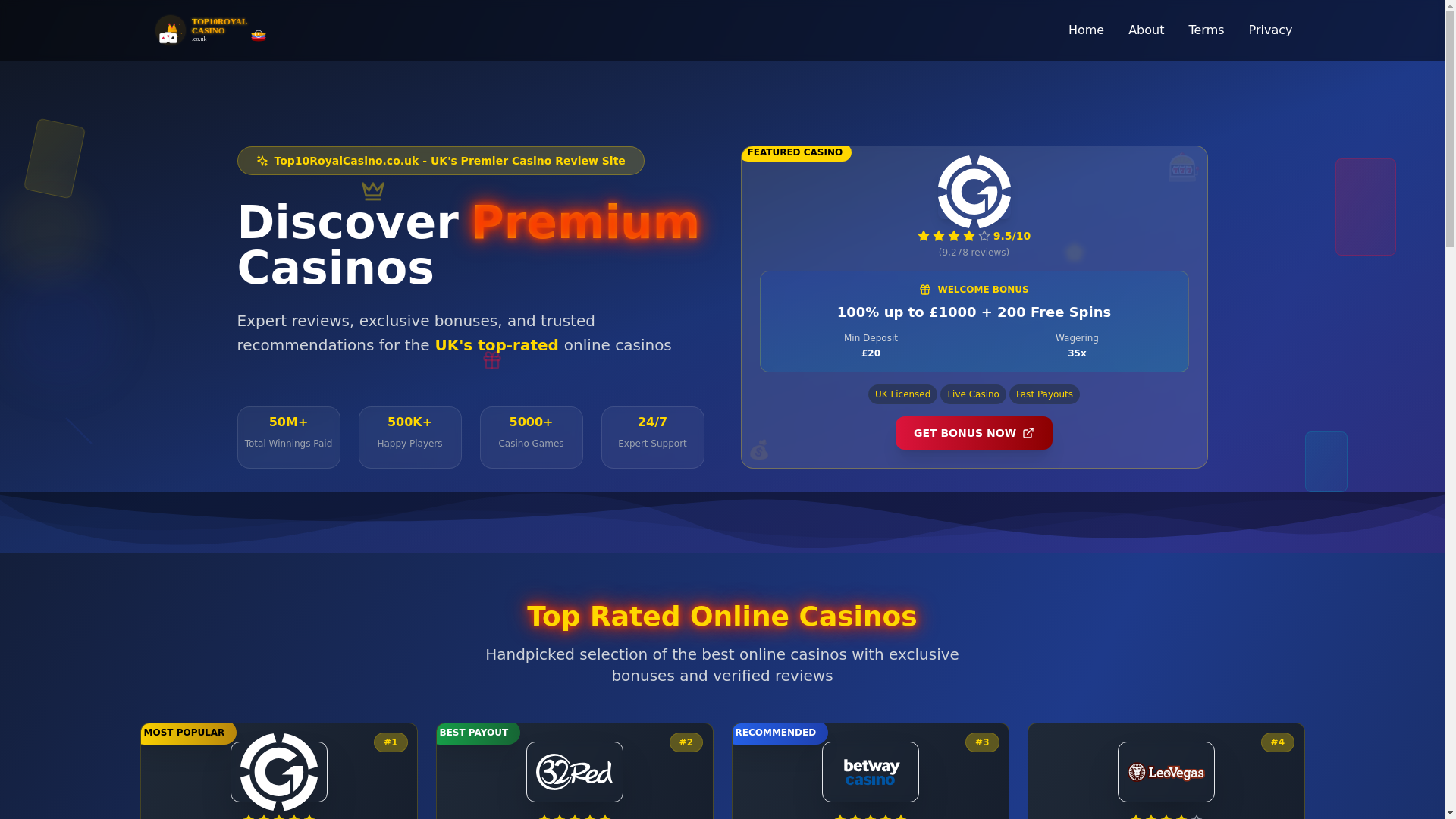 website screenshot of https://top10royalcasino.co.uk/