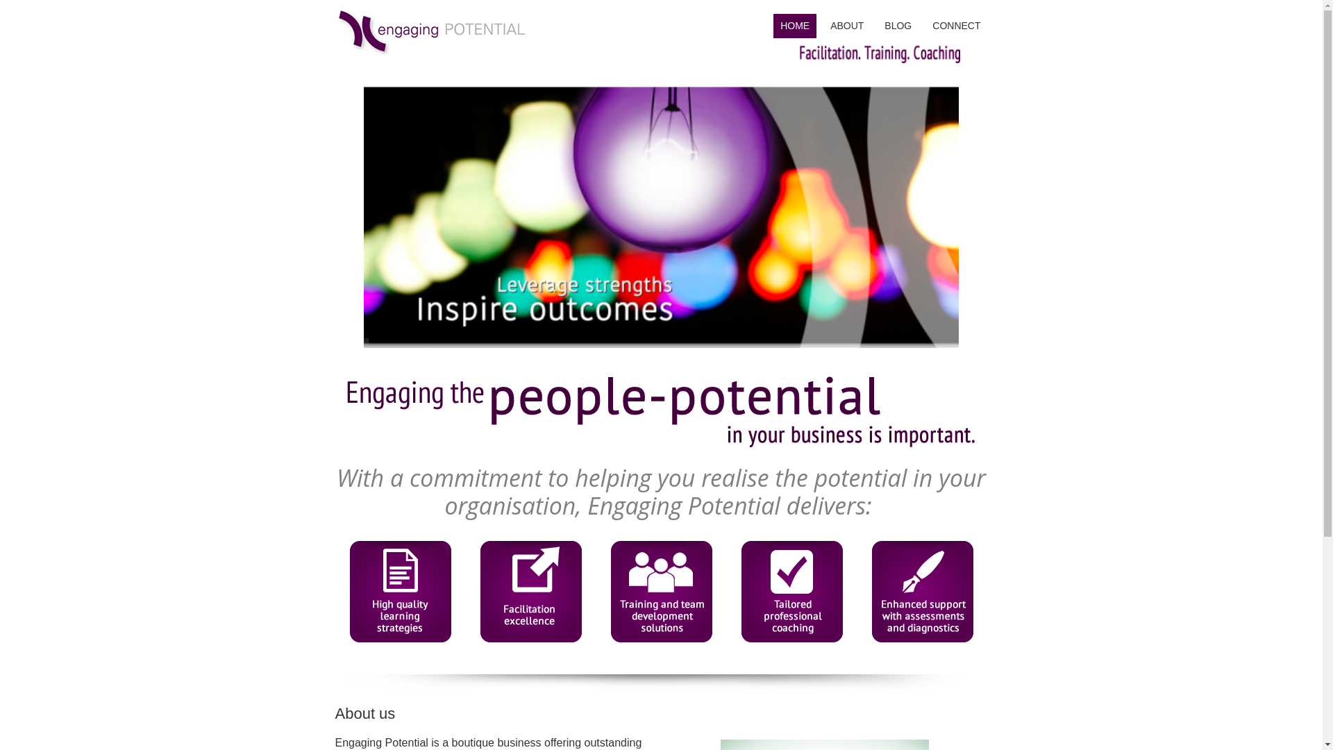 website screenshot of https://engagingpotential.online/