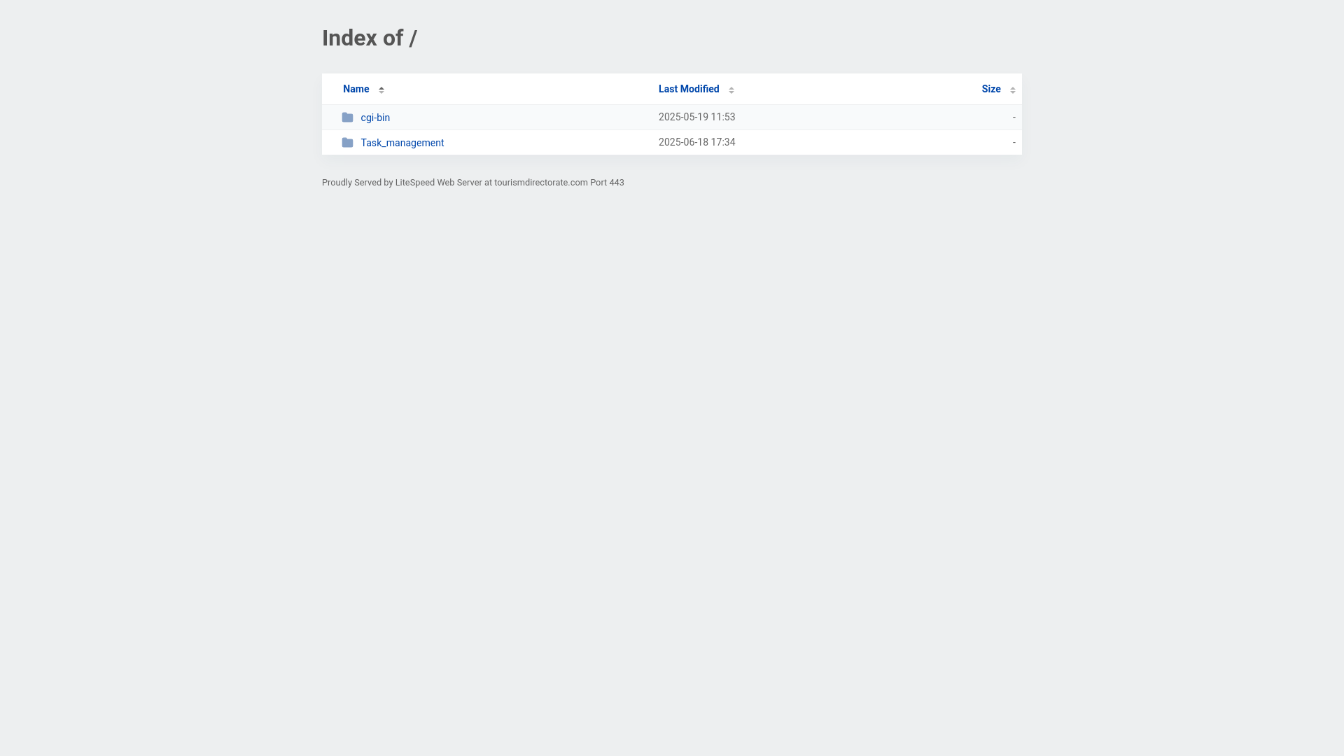 website screenshot of https://tourismdirectorate.com/
