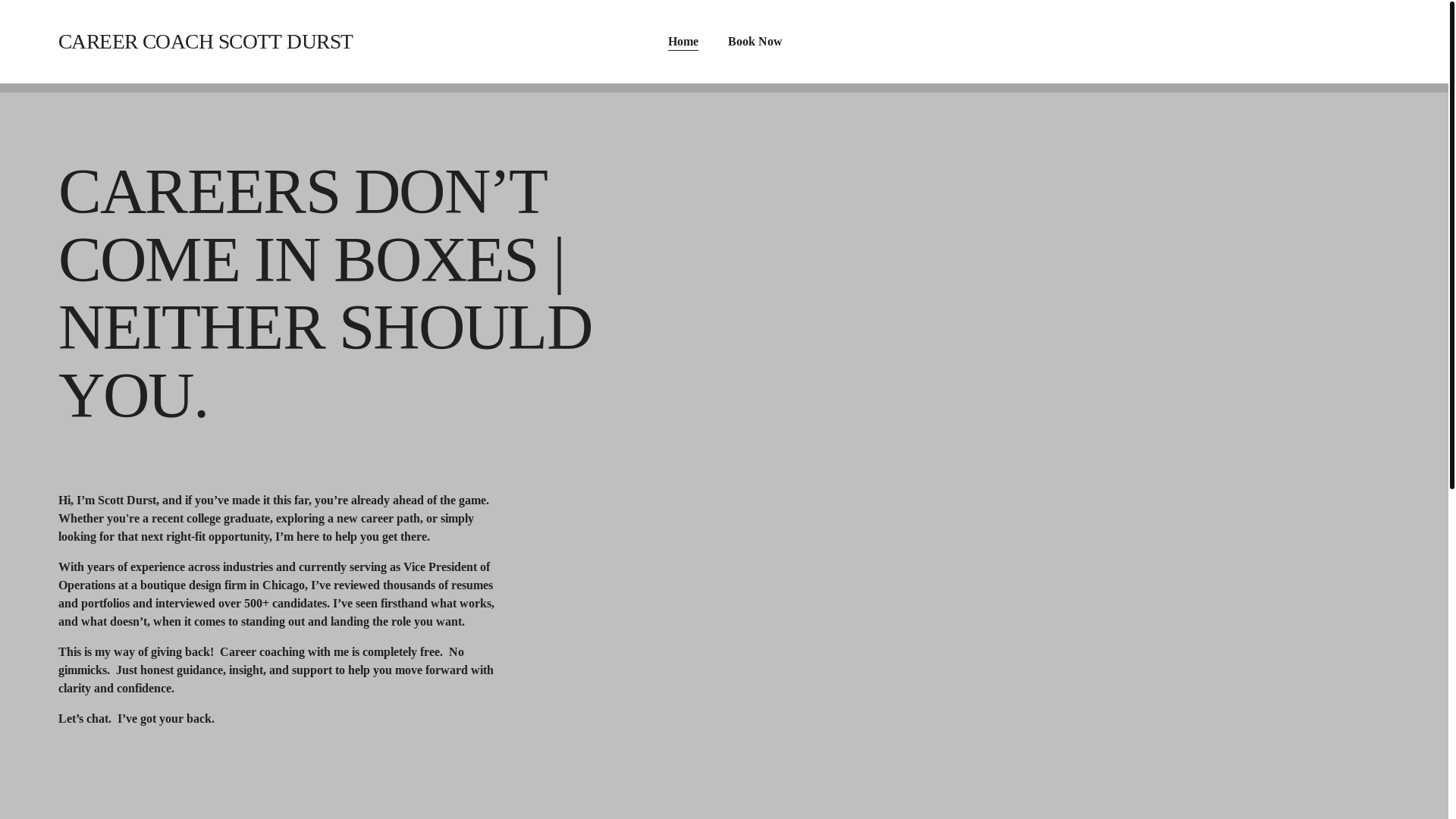website screenshot of https://scottdurst.com/