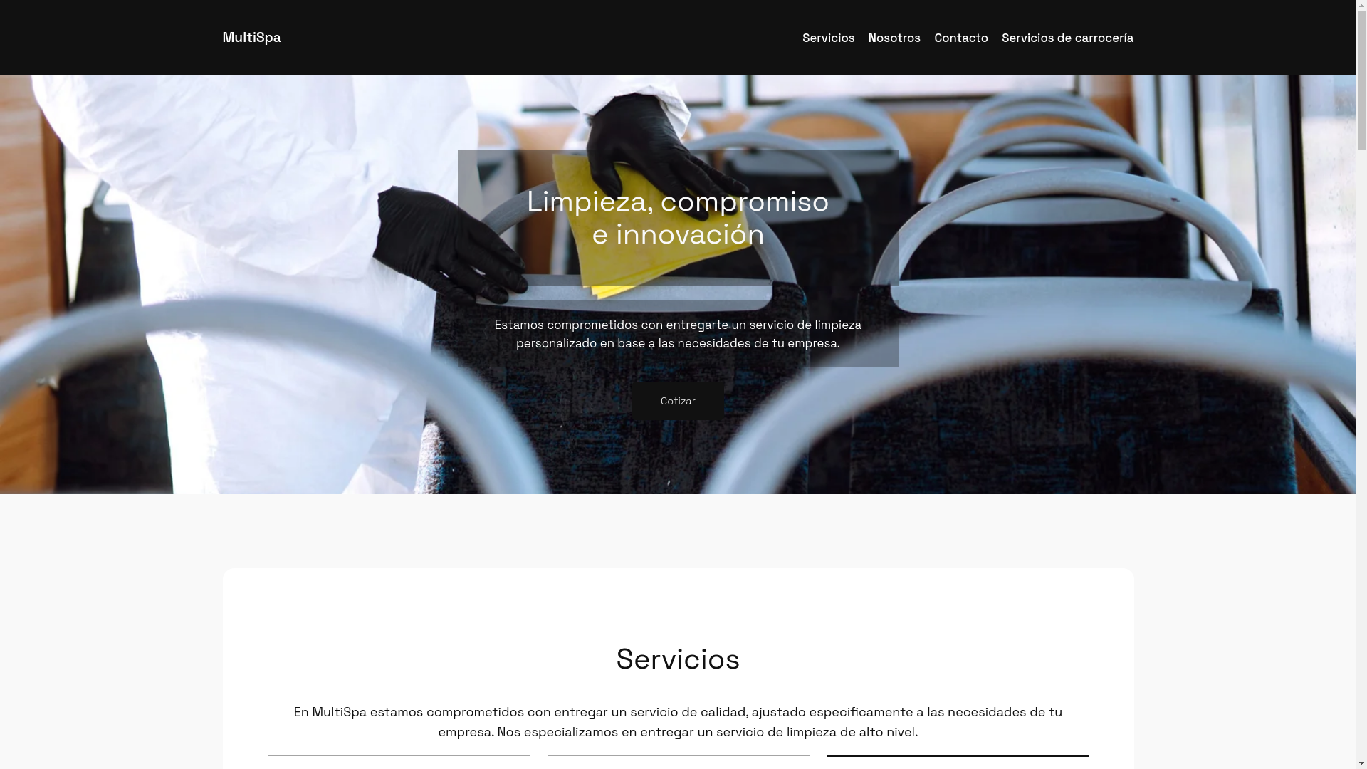 website screenshot of https://multispa.2corp.cl