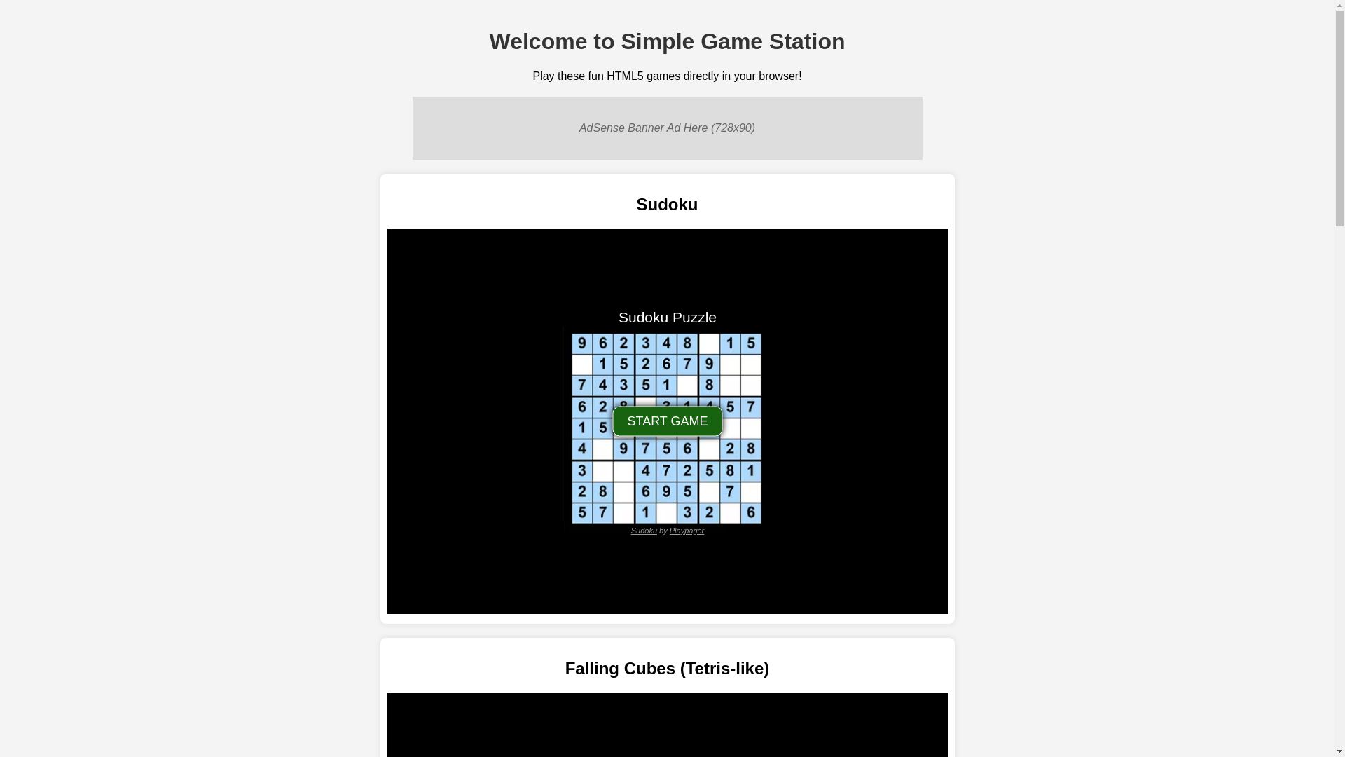 website screenshot of https://simple-game-station.pages.dev/