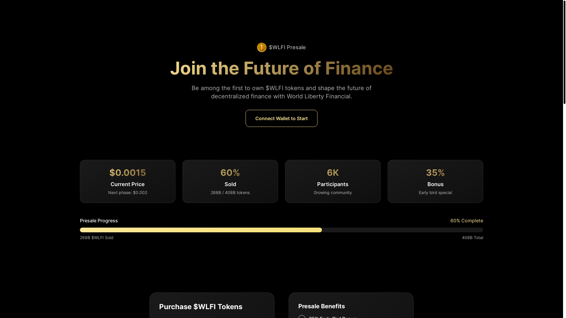 website screenshot of https://signup-worldlibertyfinancial.com/