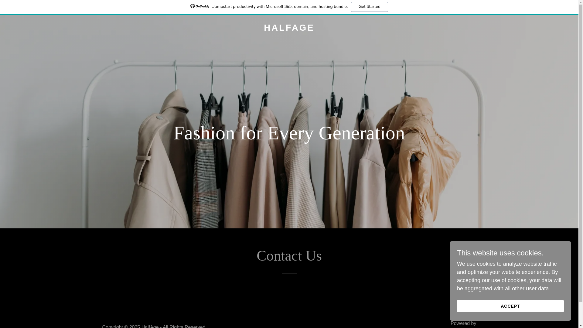 website screenshot of https://halfage.in/
