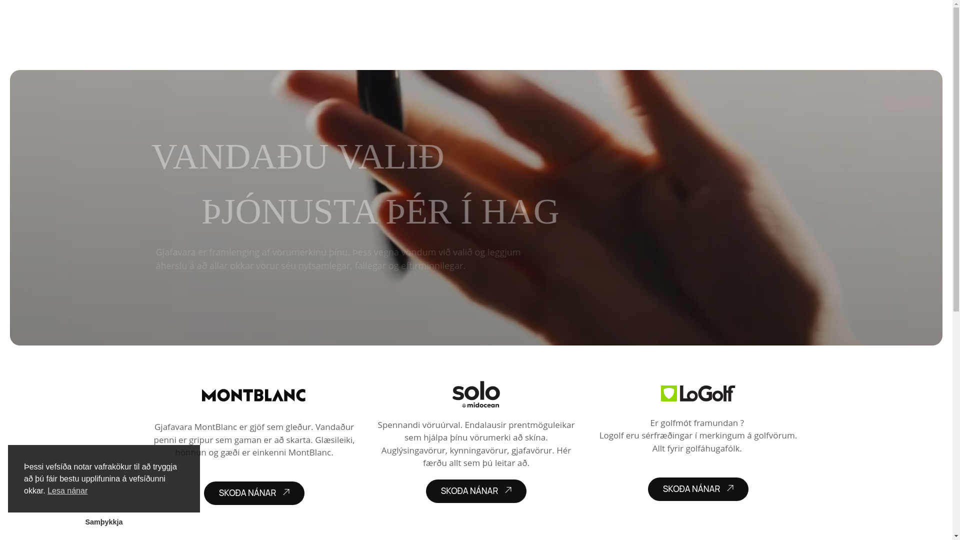 website screenshot of https://montblanc.is/