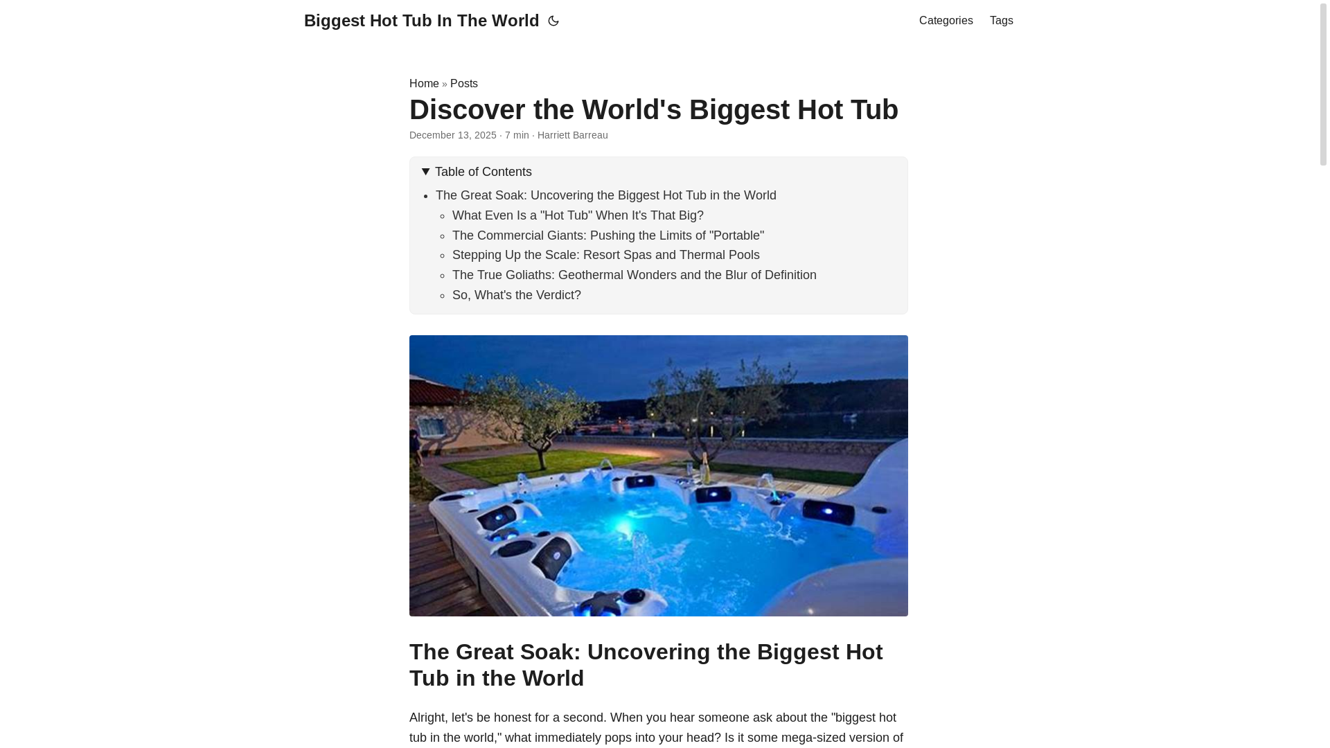 website screenshot of https://biggesthottubintheworld.pages.dev/