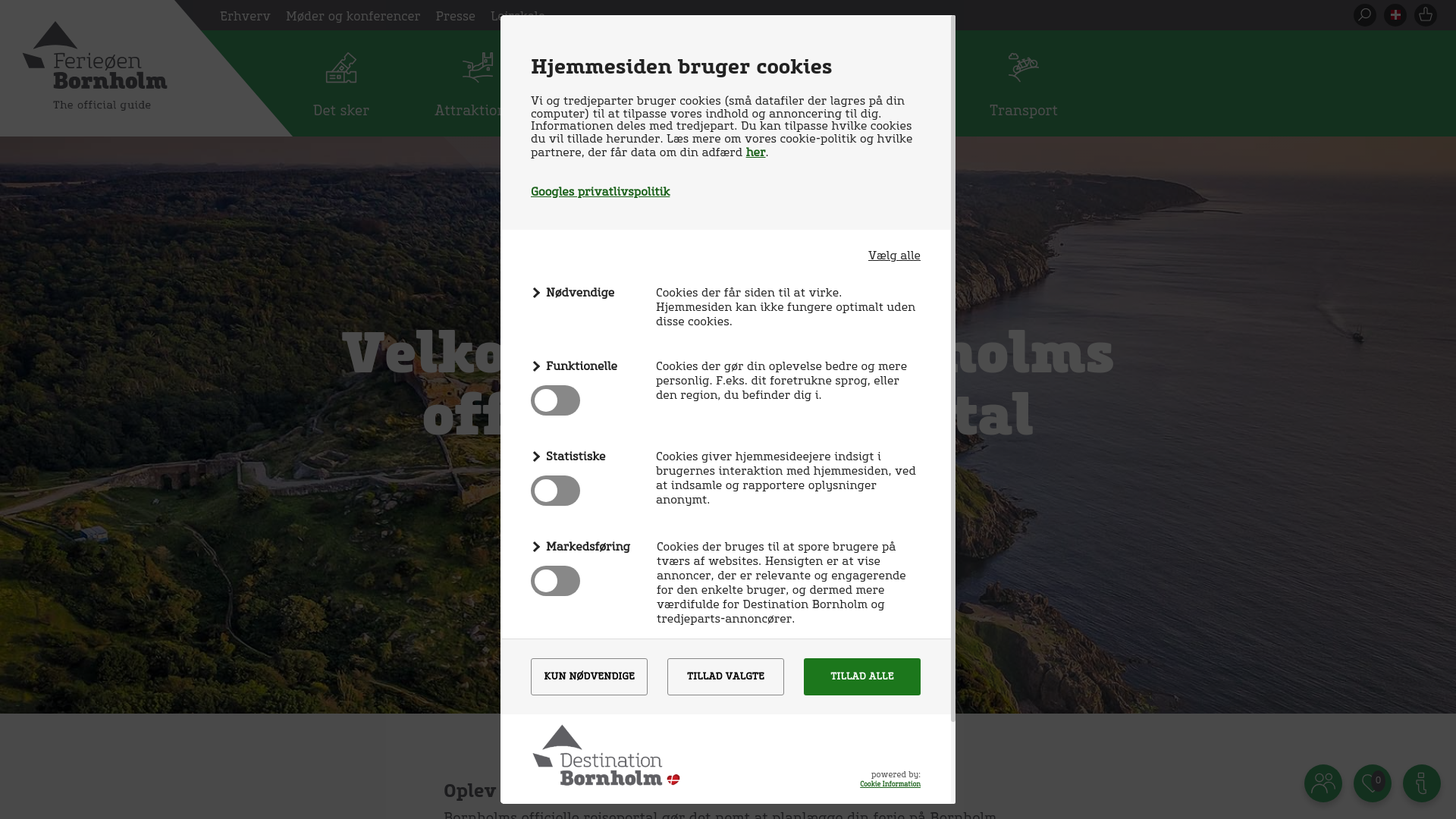 website screenshot of https://bornholm.info/
