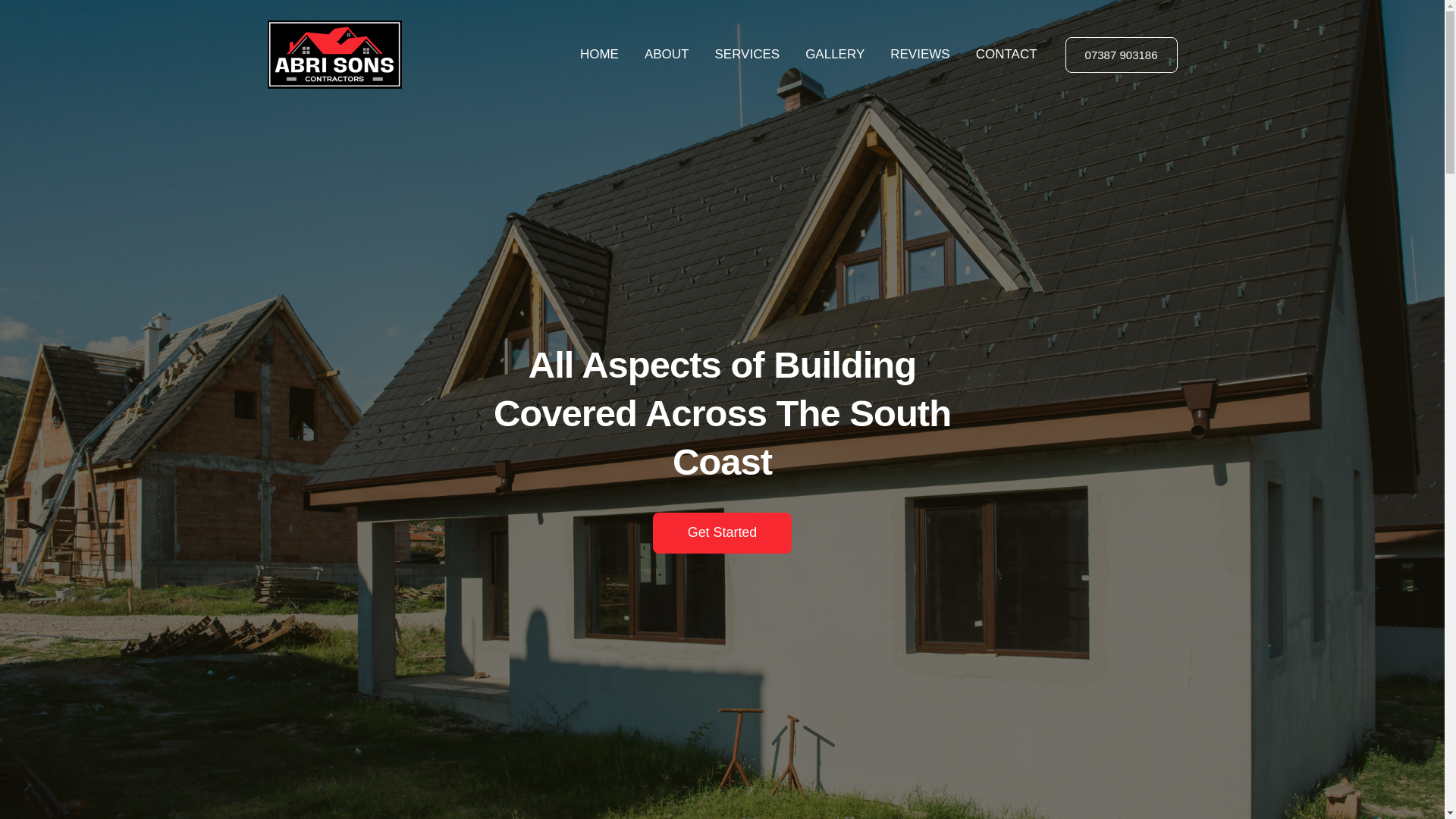 website screenshot of https://abrisonscontractors.co.uk/