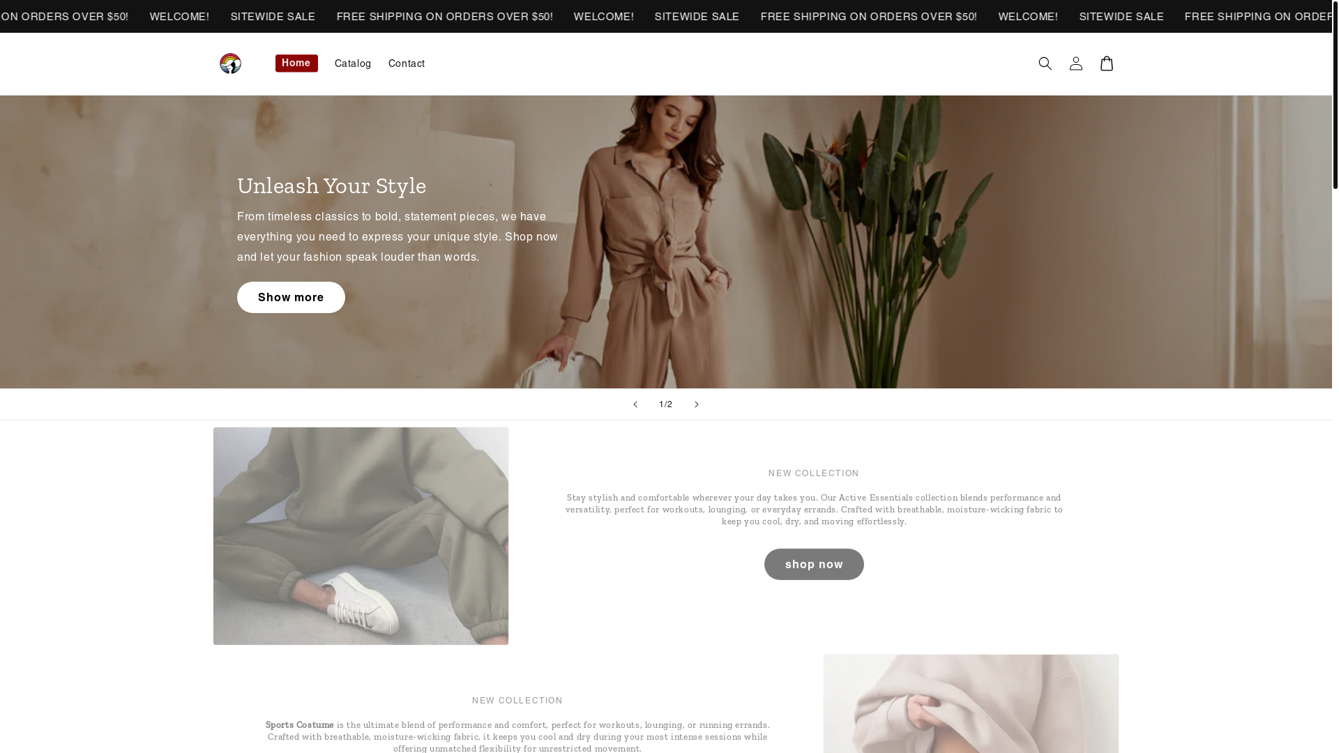 website screenshot of https://aeraline.store/